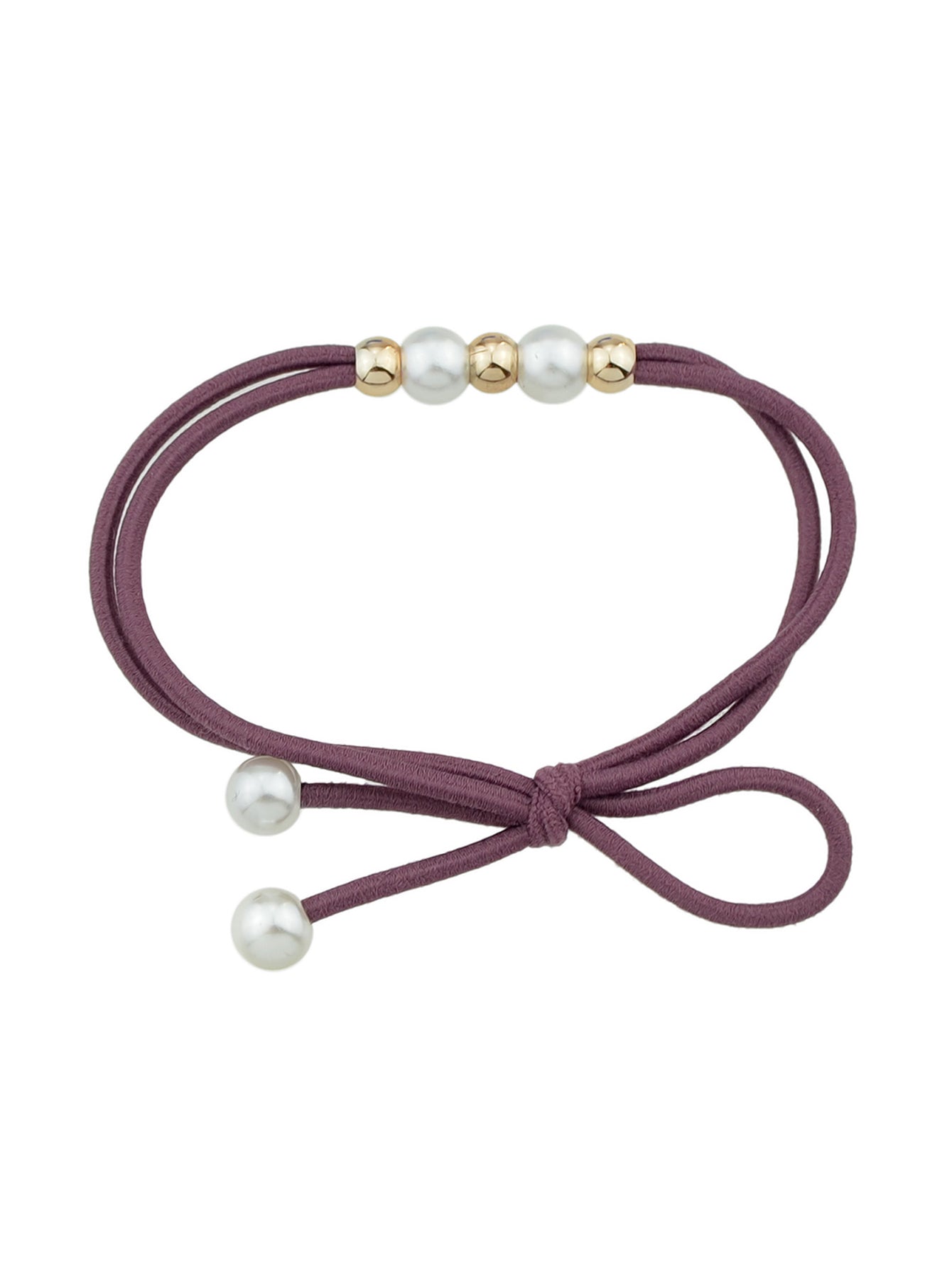 Pearl Metal Beads Elastic Bowknot Hair Ties Ropes Women Girls Hair Accessories