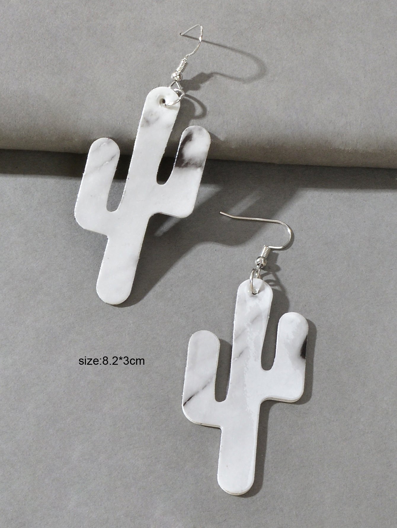 Faux Leather Lightweight Handmade Cactus Dangle American Indian Dangle Earrings