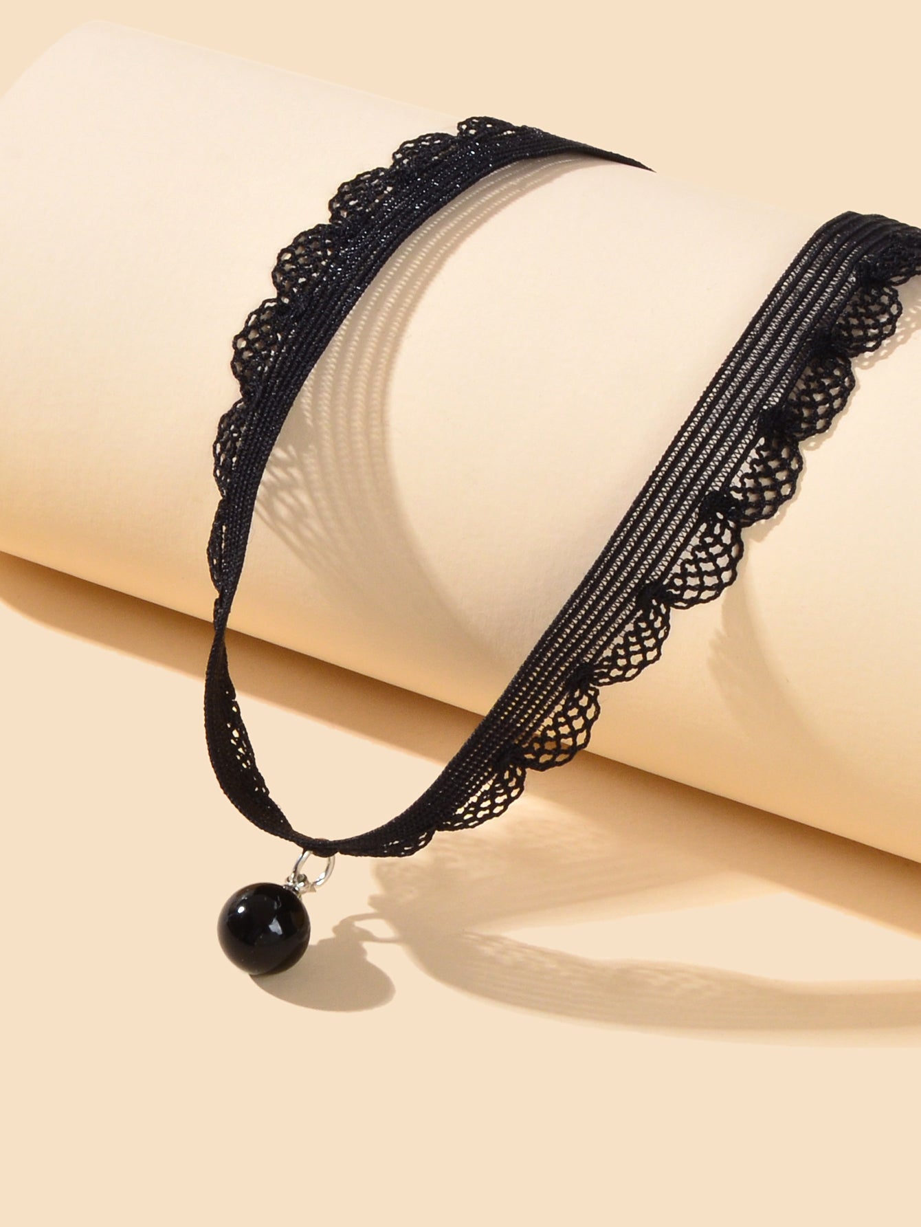 Classic Black Velvet Choker Round Charm Necklace Women Halloween Cosplay Jewelry