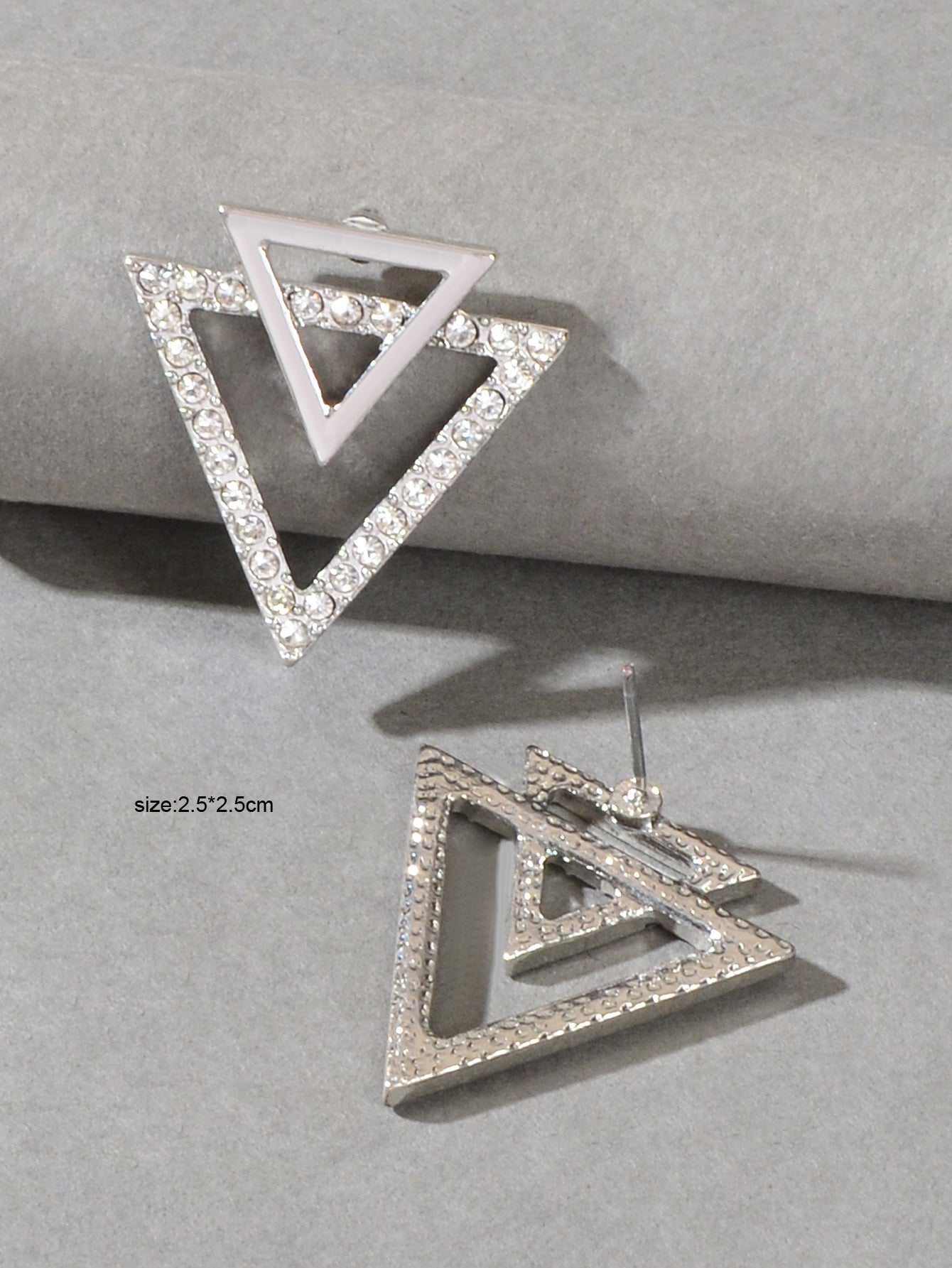 Double Triangles Stud Classic Women Trendy Dangle Earrings Fashion Jewelry Gift