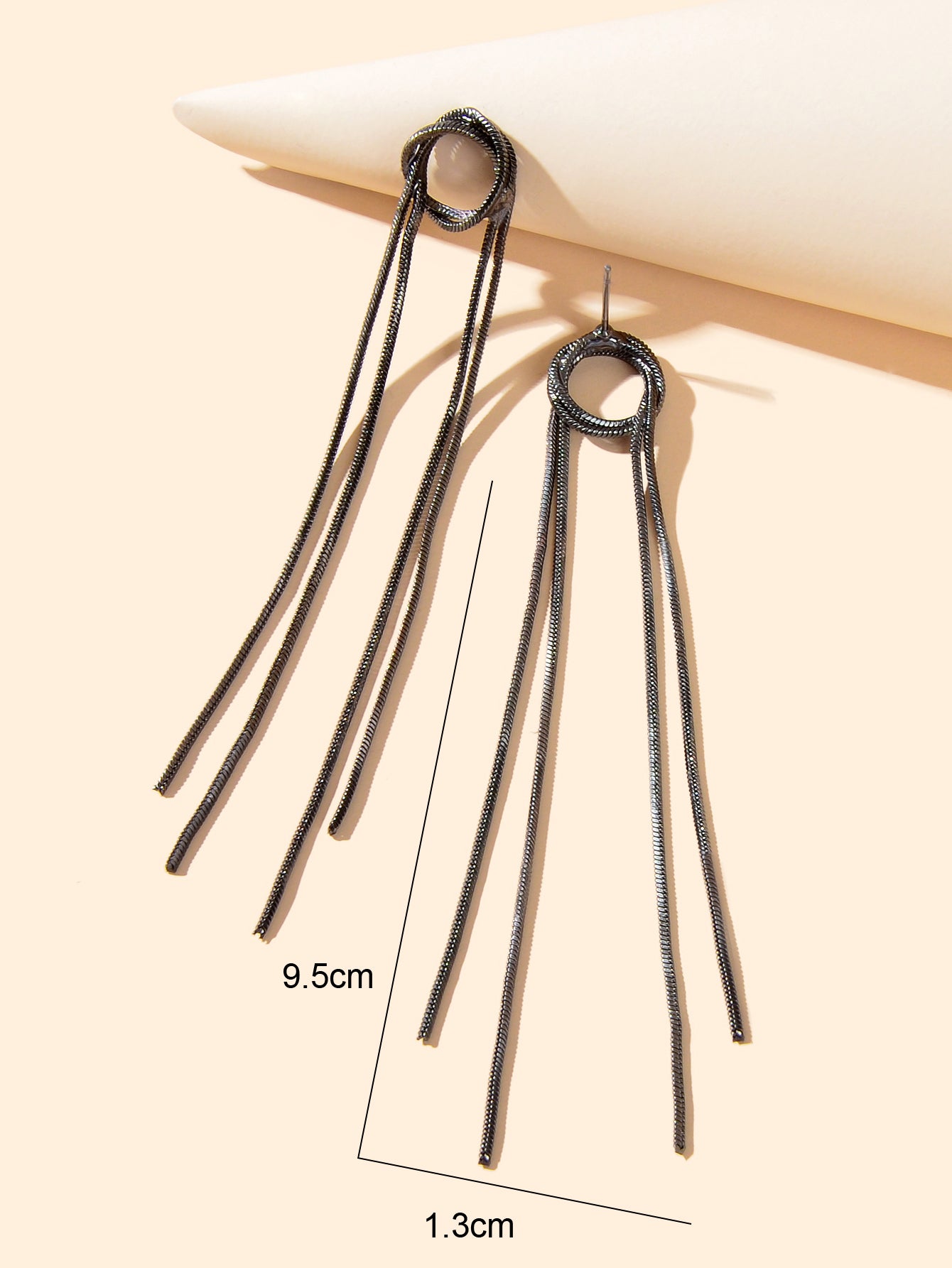 Elegant Chic Long Gold Chain Tassel Dangle Elements Minimalist Earrings Ear Line