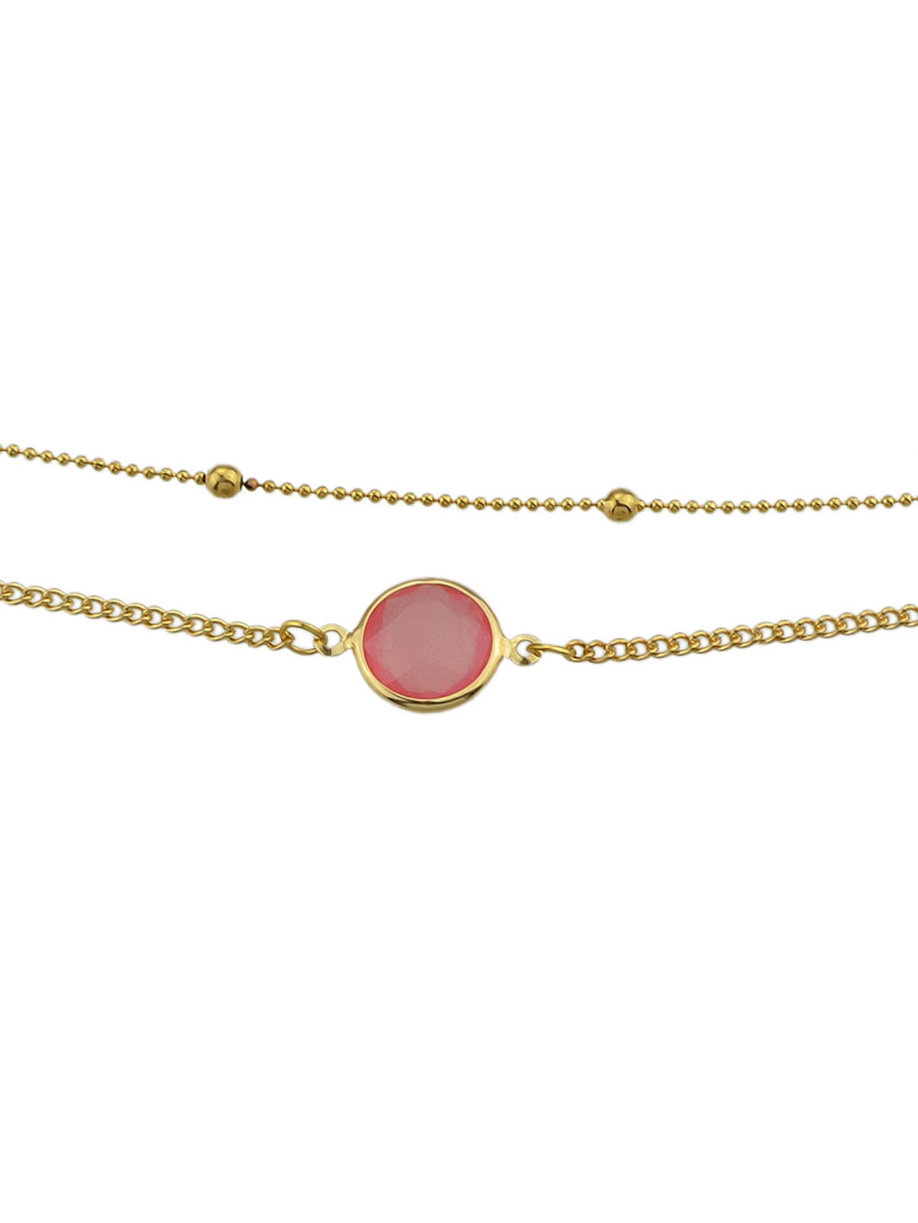 Boho Chic Double layer Gold Chain Round Charm Necklace Fashion Women Accessories