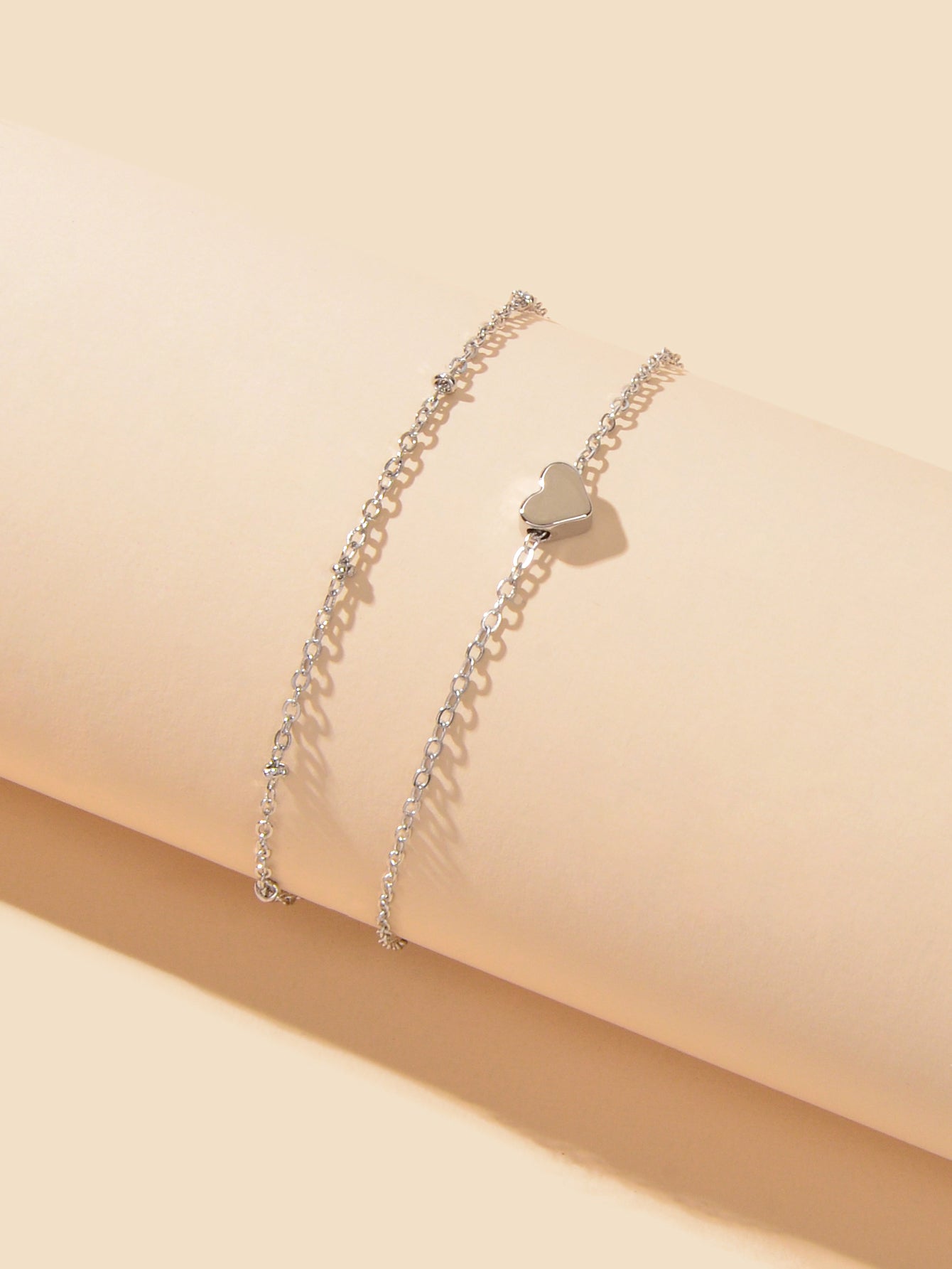Womens Layered Chain Heart Anklet Foot Chain Beach Ankle Jewellery Bracelet Gift