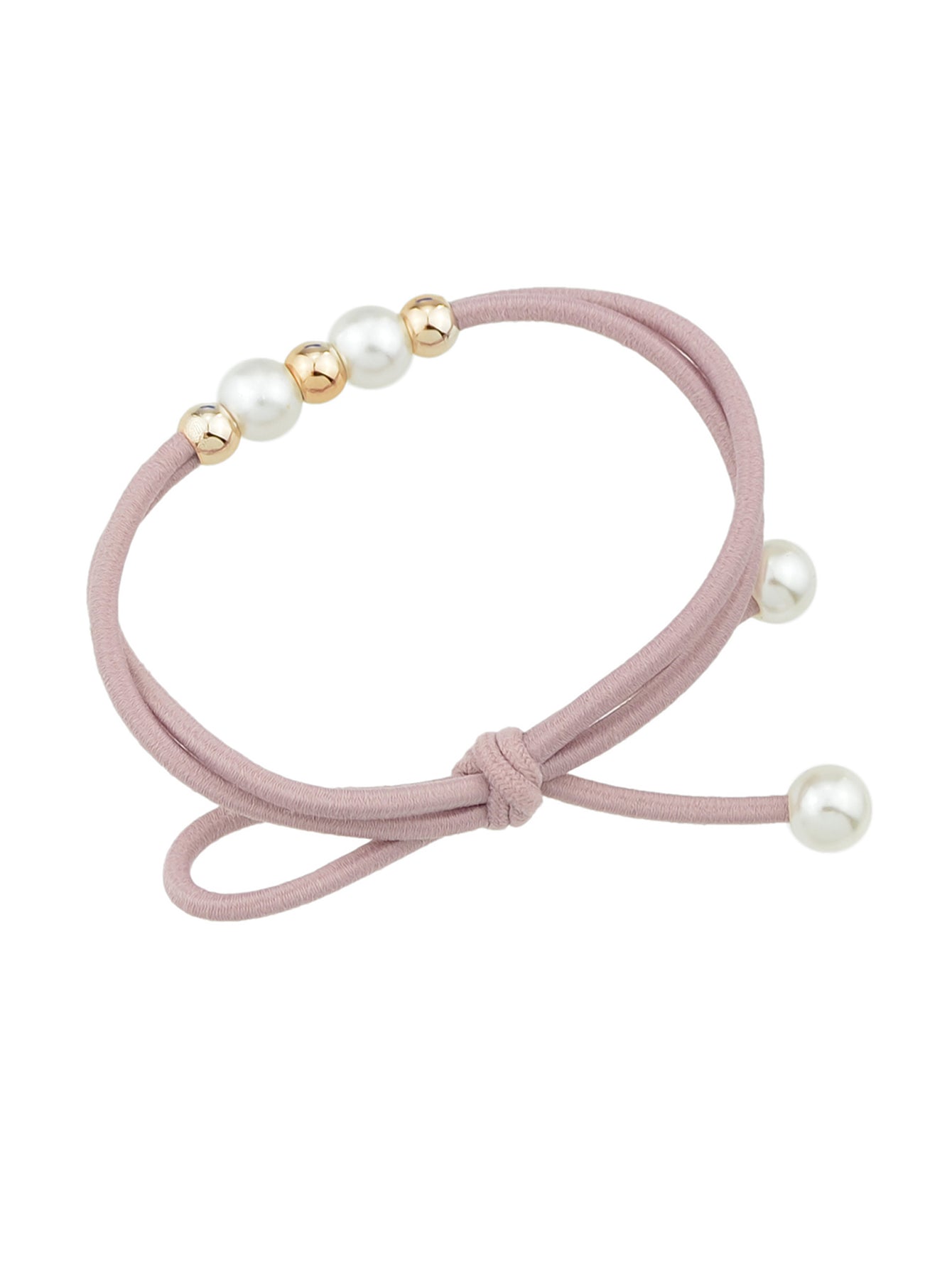 Pearl Metal Beads Elastic Bowknot Hair Ties Ropes Women Girls Hair Accessories