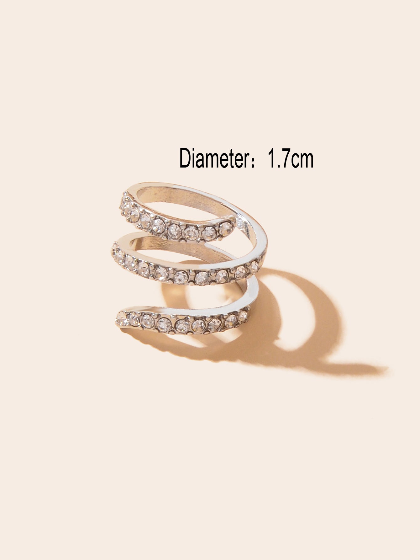 Textured Bridal Jewelry Full Rhinestone Twisted Engagement Finger Ring Gift