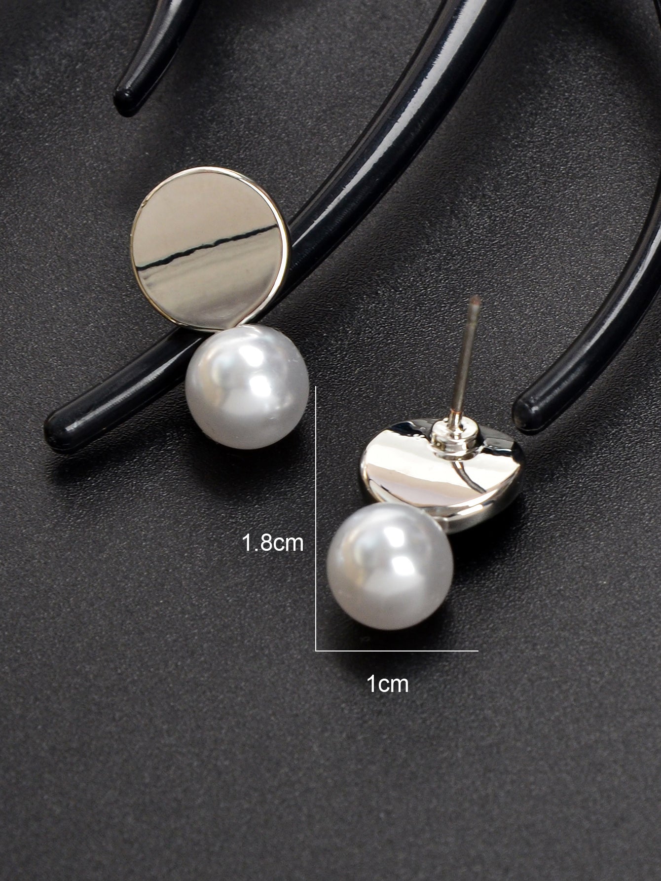 Dainty Round Gold Metal Pearl Daily Wear Stud Earrings Great Jewelry for Dating