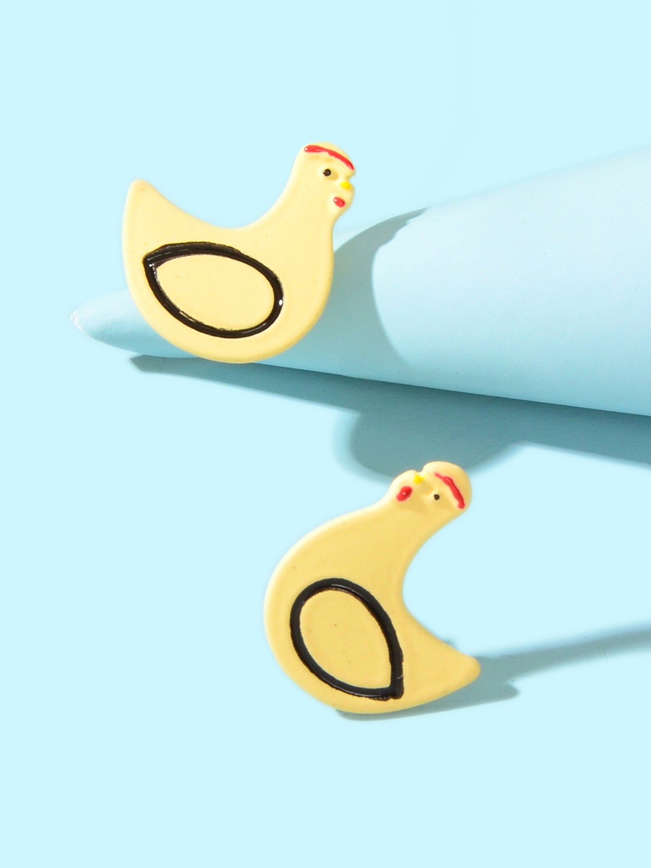 Yellow Chicken Stud Hen Earrings Girls Lovely Animal Gift Funny Chick Jewellery
