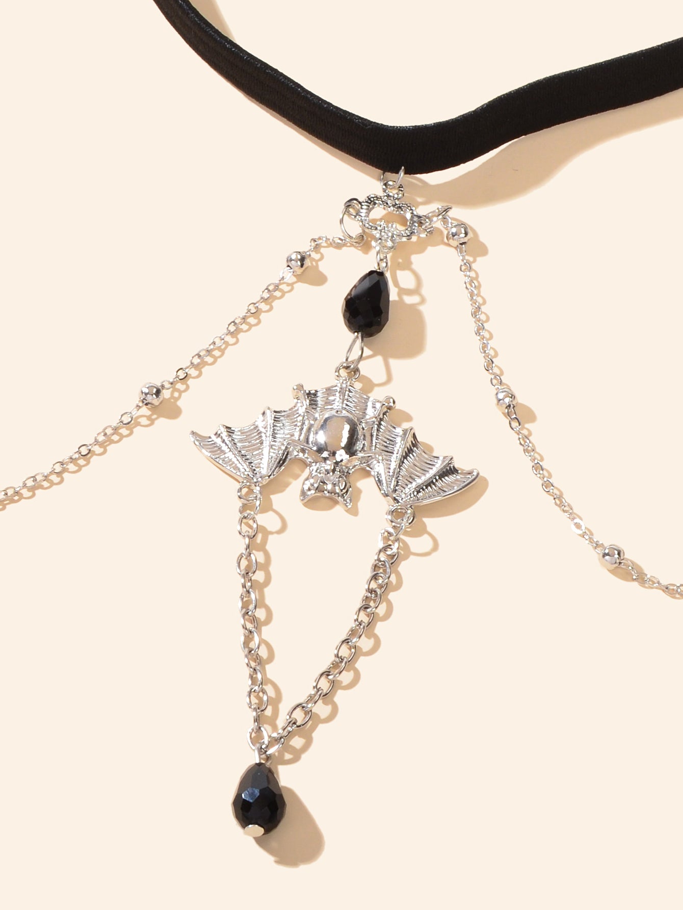 Silver Tassel Thigh Chains Leg Chain Bat Charm Body Chain Layered Body Jewellery