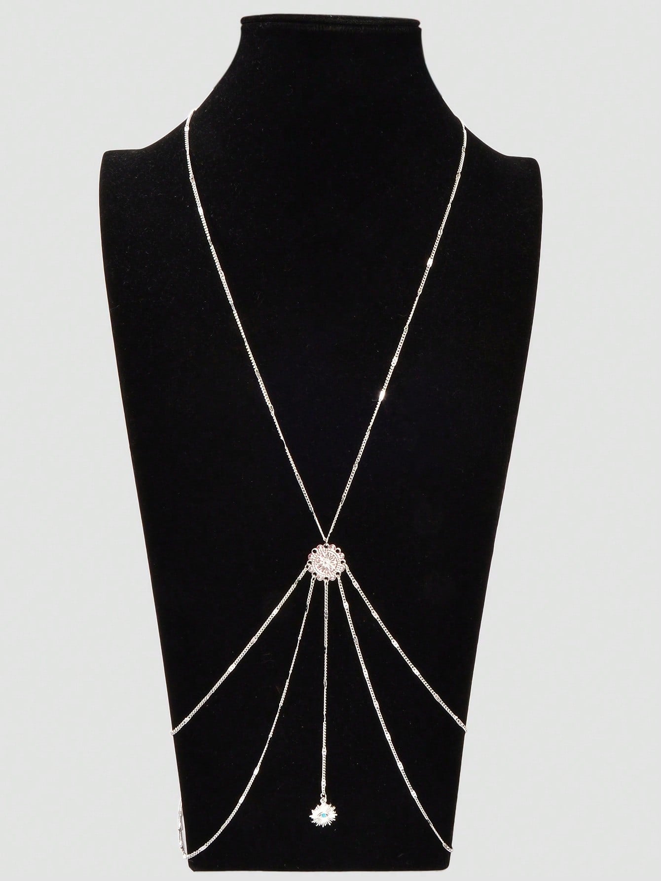 Boho Chic Layered Eye Charm Body Chain Women Crossover Bikini Rave Nightclub Body Jewelry