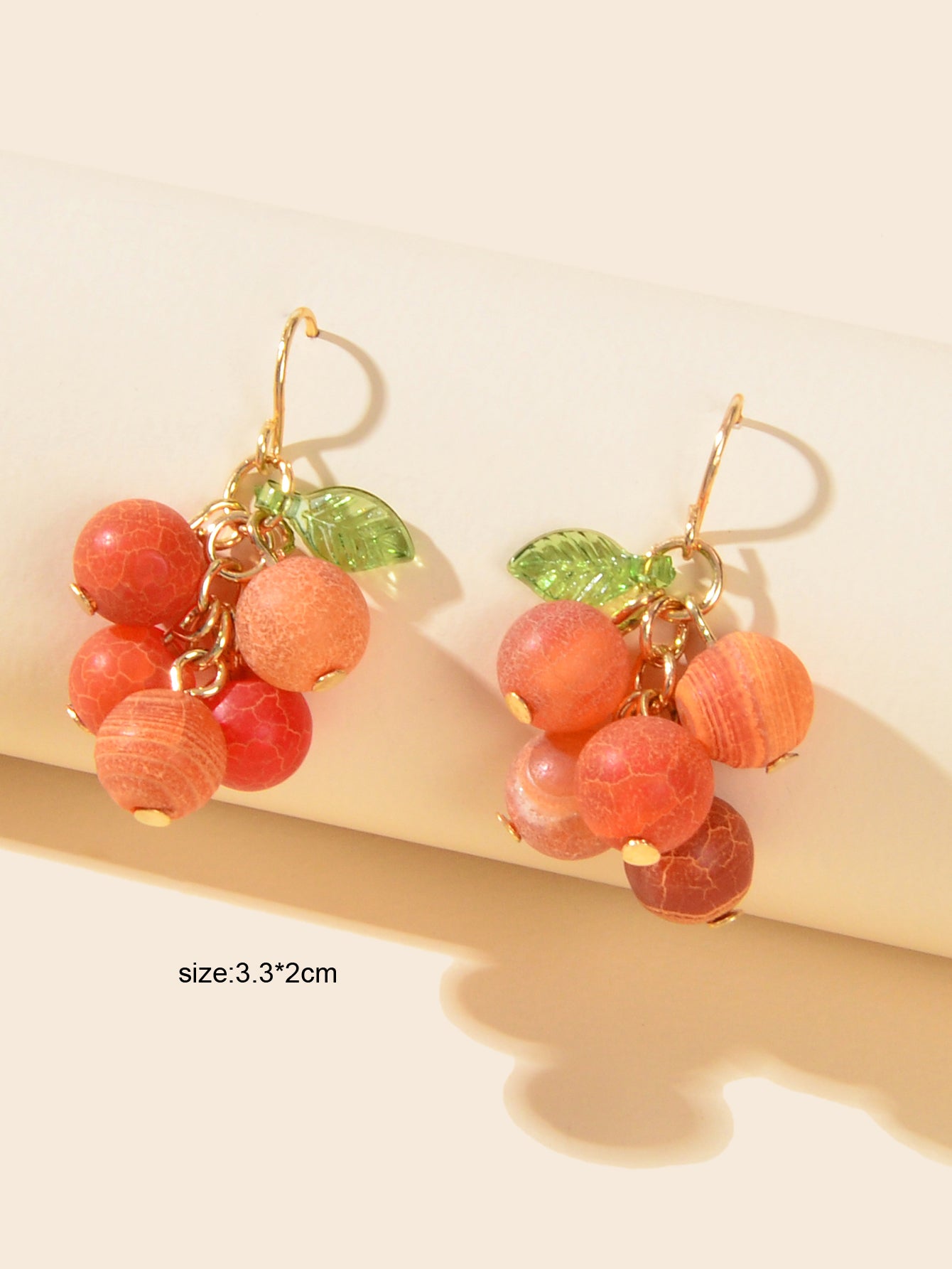 Fruit Jewellery Red Ball Charm Grape Dangle Earrings Best Friends Funny Gifts