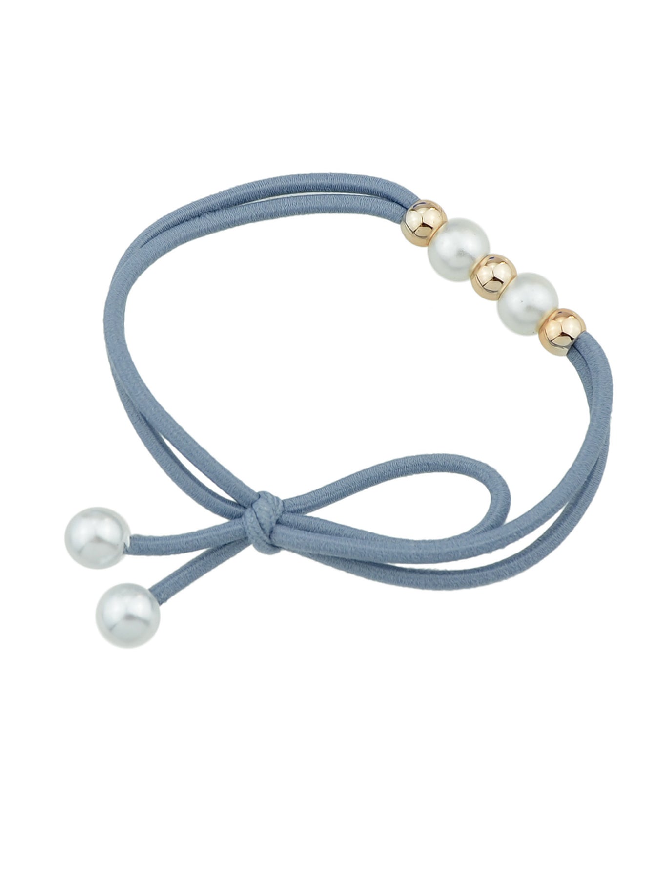 Pearl Metal Beads Elastic Bowknot Hair Ties Ropes Women Girls Hair Accessories