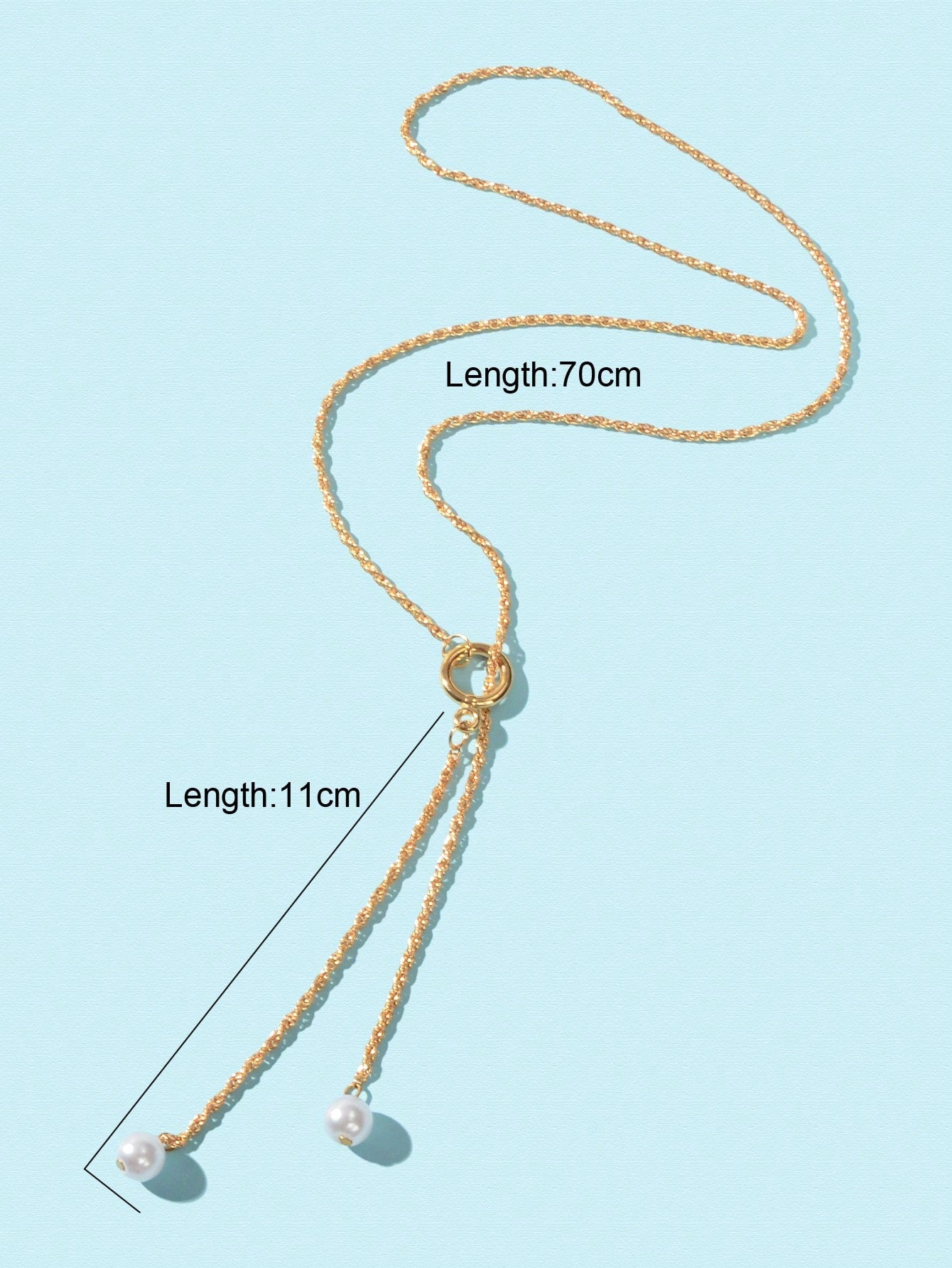 Pearl Pendant Lariat Long Necklace Elegant Versatile Jewelry