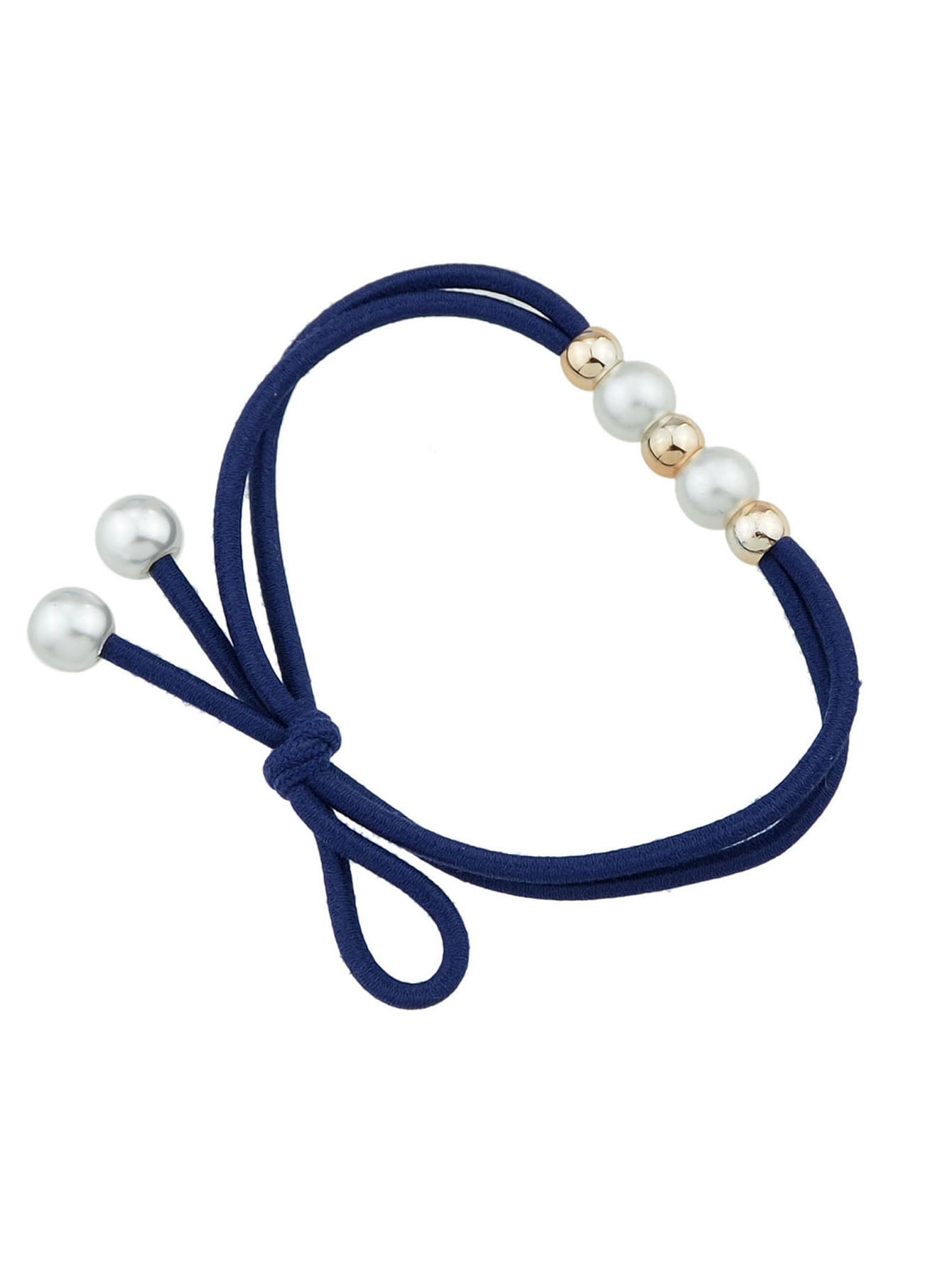 Pearl Metal Beads Elastic Bowknot Hair Ties Ropes Women Girls Hair Accessories