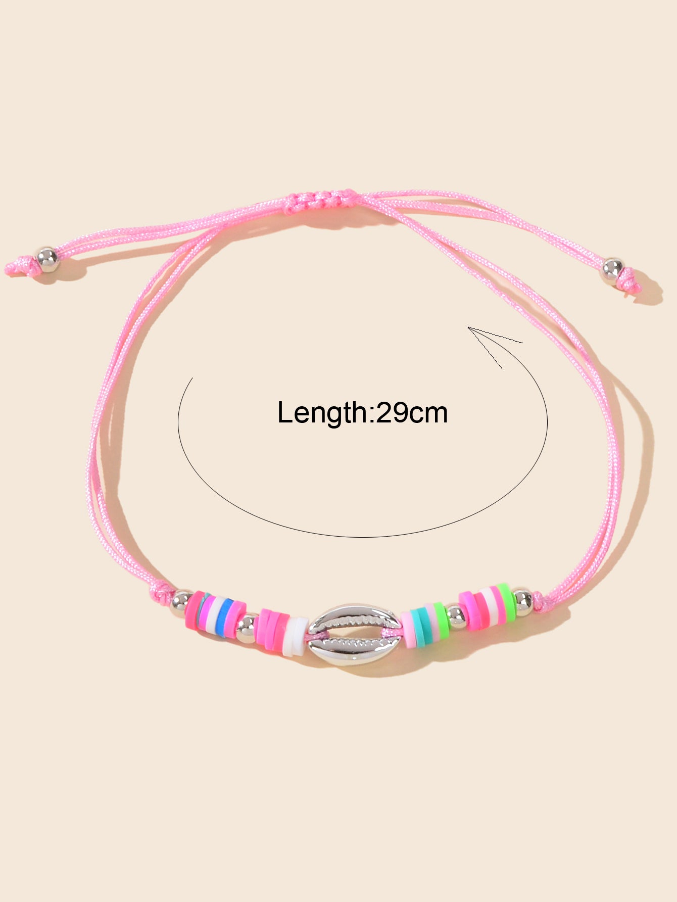 Boho Chic Candy Color Handmade Soft Beads Shell Anklet Adjustable Foot Jewellery