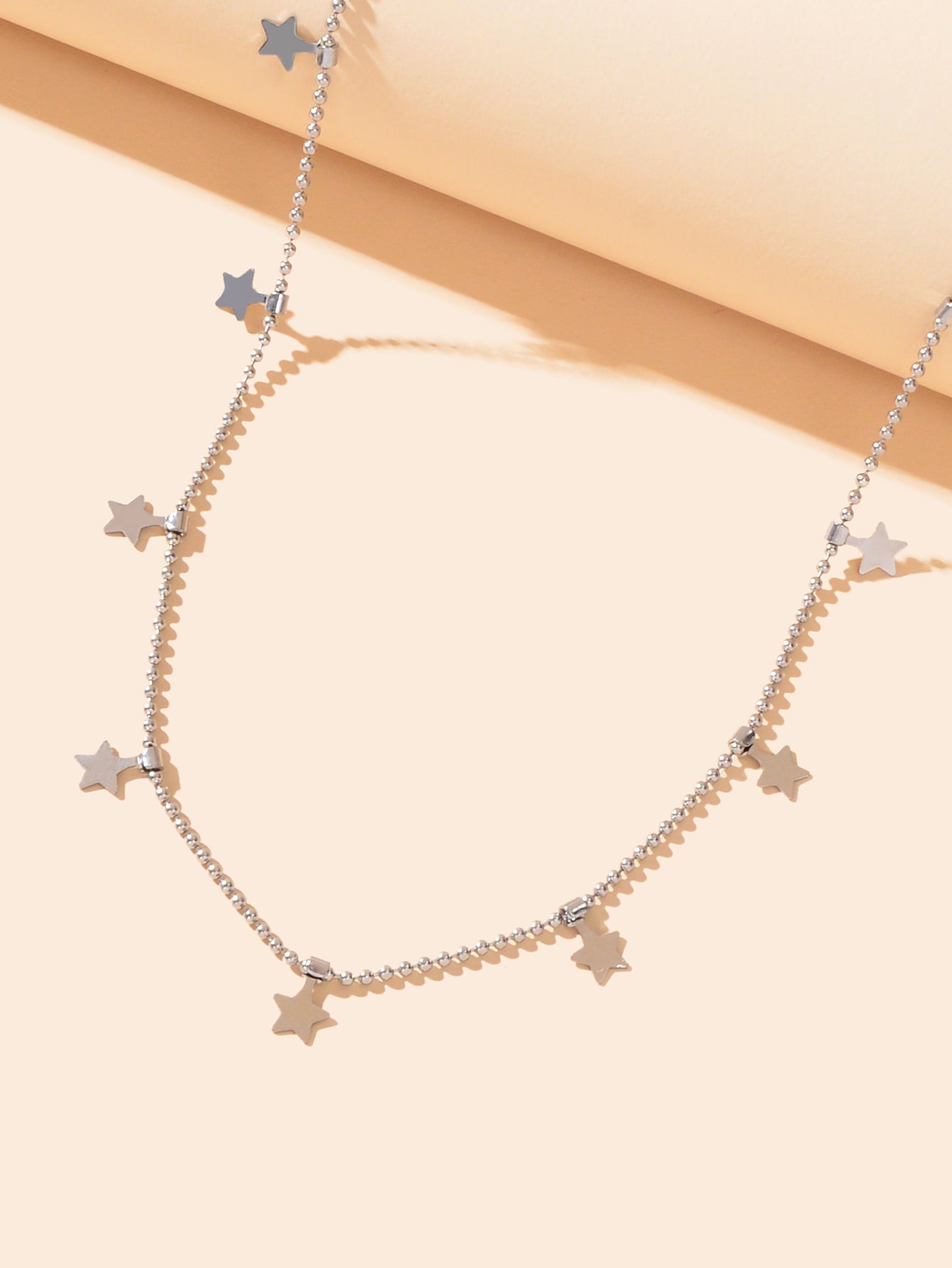 Minimalist Accessories Popcorn Chain Star Pendant Clavicle Collar Women Necklace