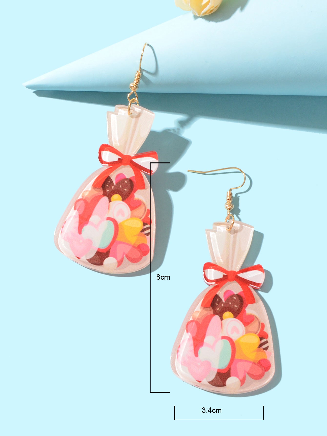 Colourful Candy Lollies Bag Pendant Acrylic Dangle Earrings Y2k Girl Dainty Gift