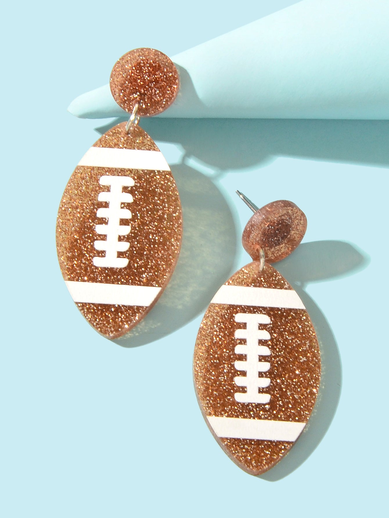 AFL Aussie Football Earrings Resin Footy Stud Rugby Australian Football Jewelry