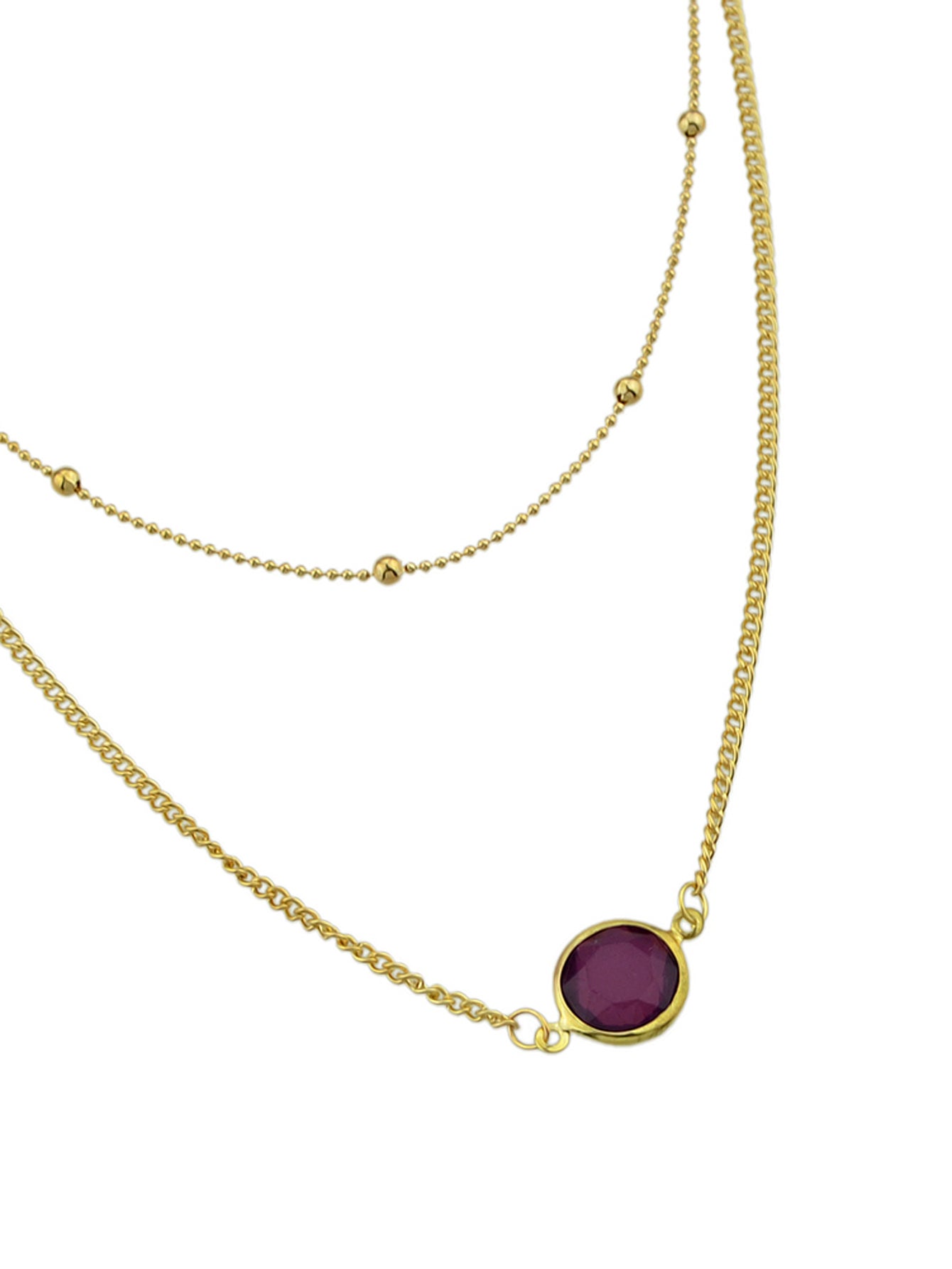 Boho Chic Double layer Gold Chain Round Charm Necklace Fashion Women Accessories