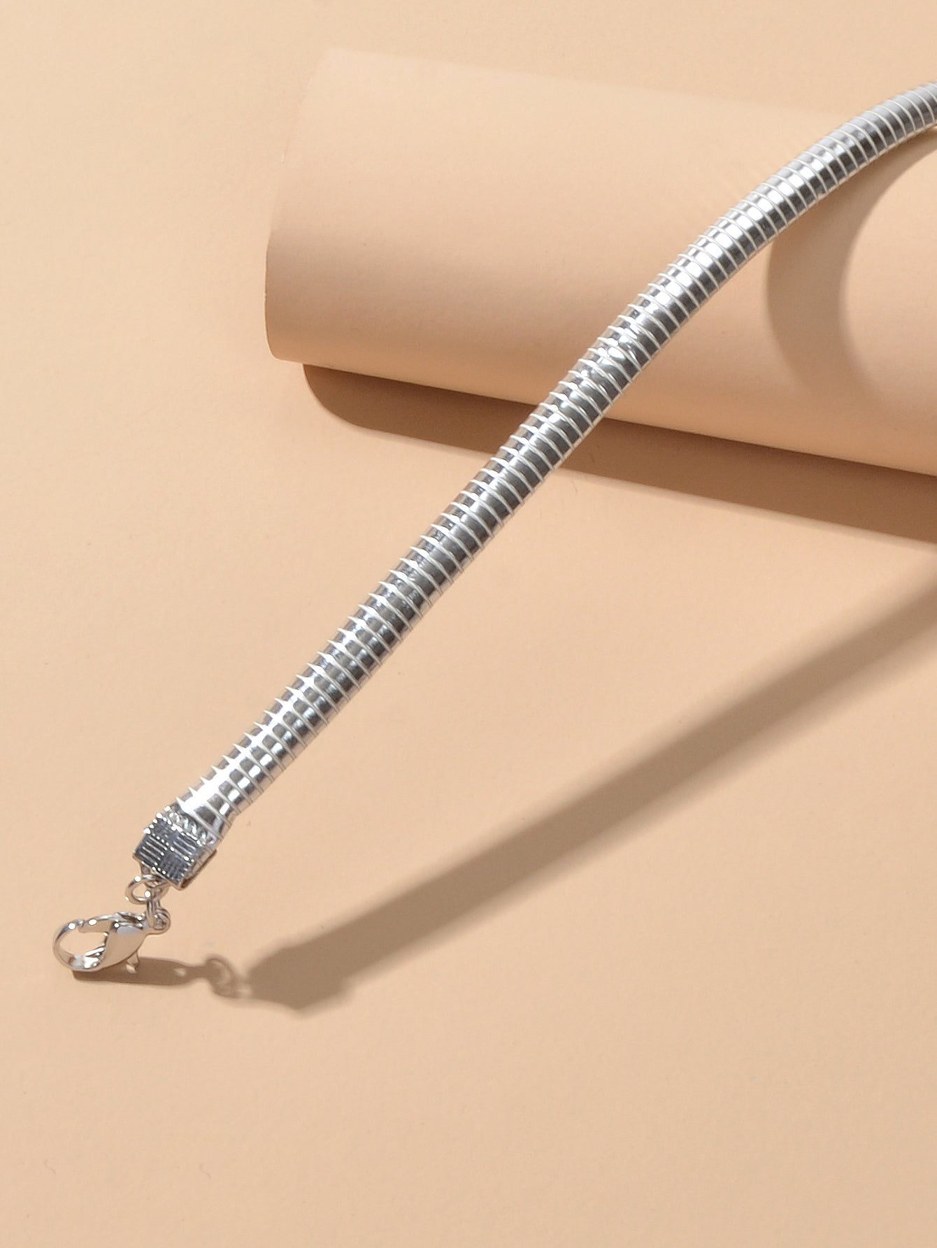 Punk Silver Faux Leather Short Tattoo Choker Necklace Statement Grunge Collar