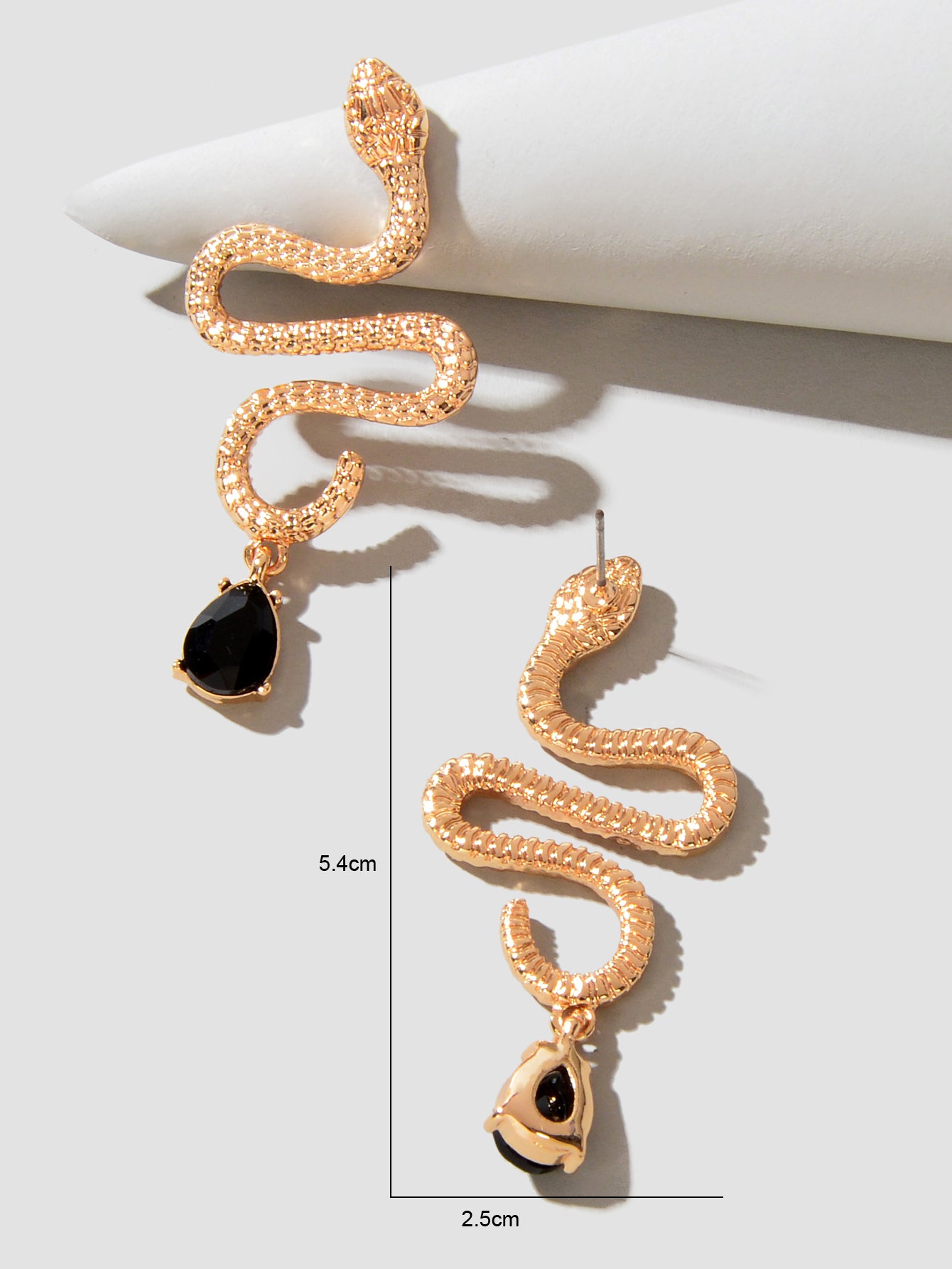 Snake Drop Earrings Dangle Big Green Rhinestone Emerald Charm Stud Punk Jewelry
