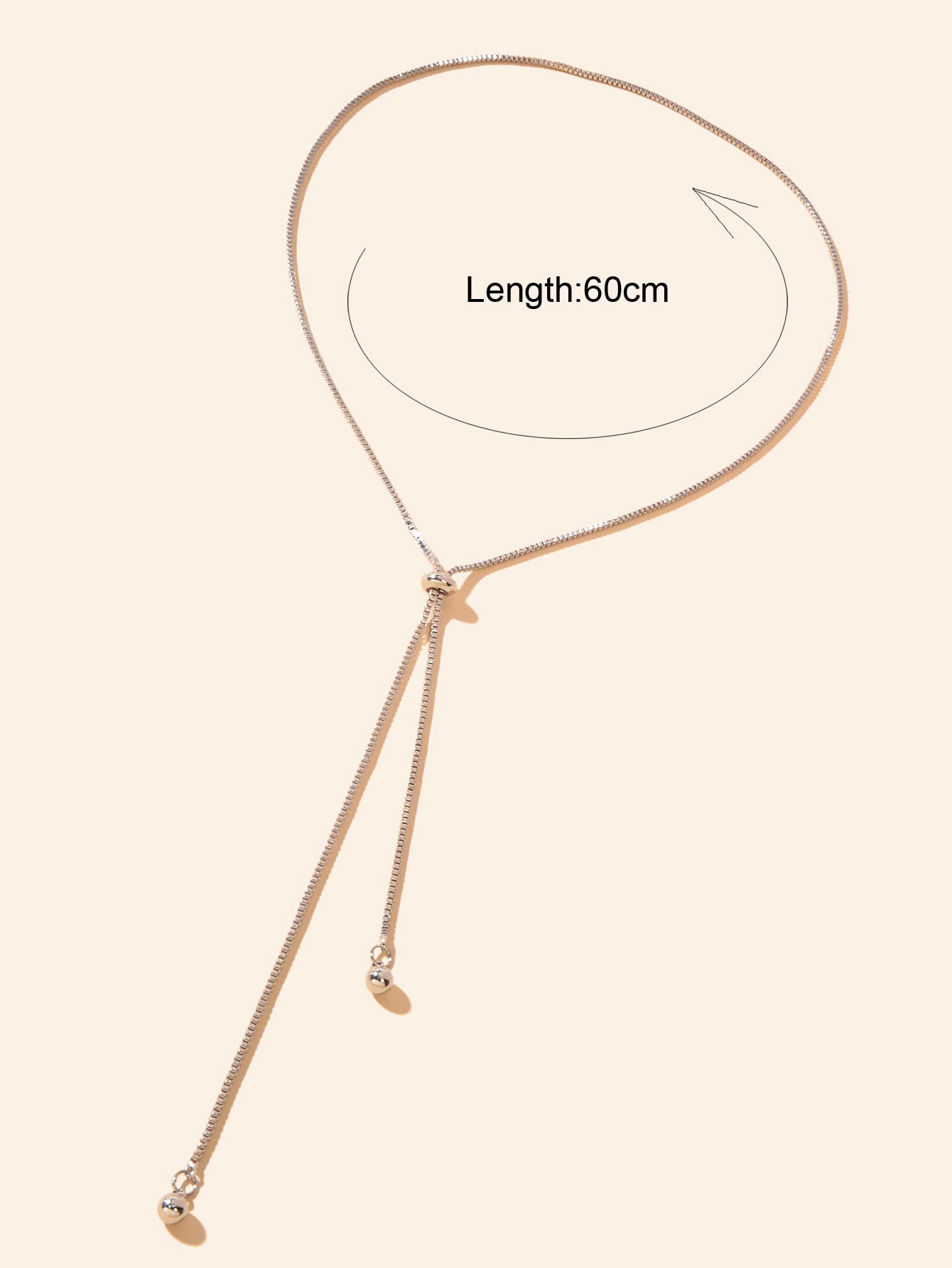 Gold Adjustable Trendy Y Drop Sliding Chain Necklace Women Minimalist Jewellery