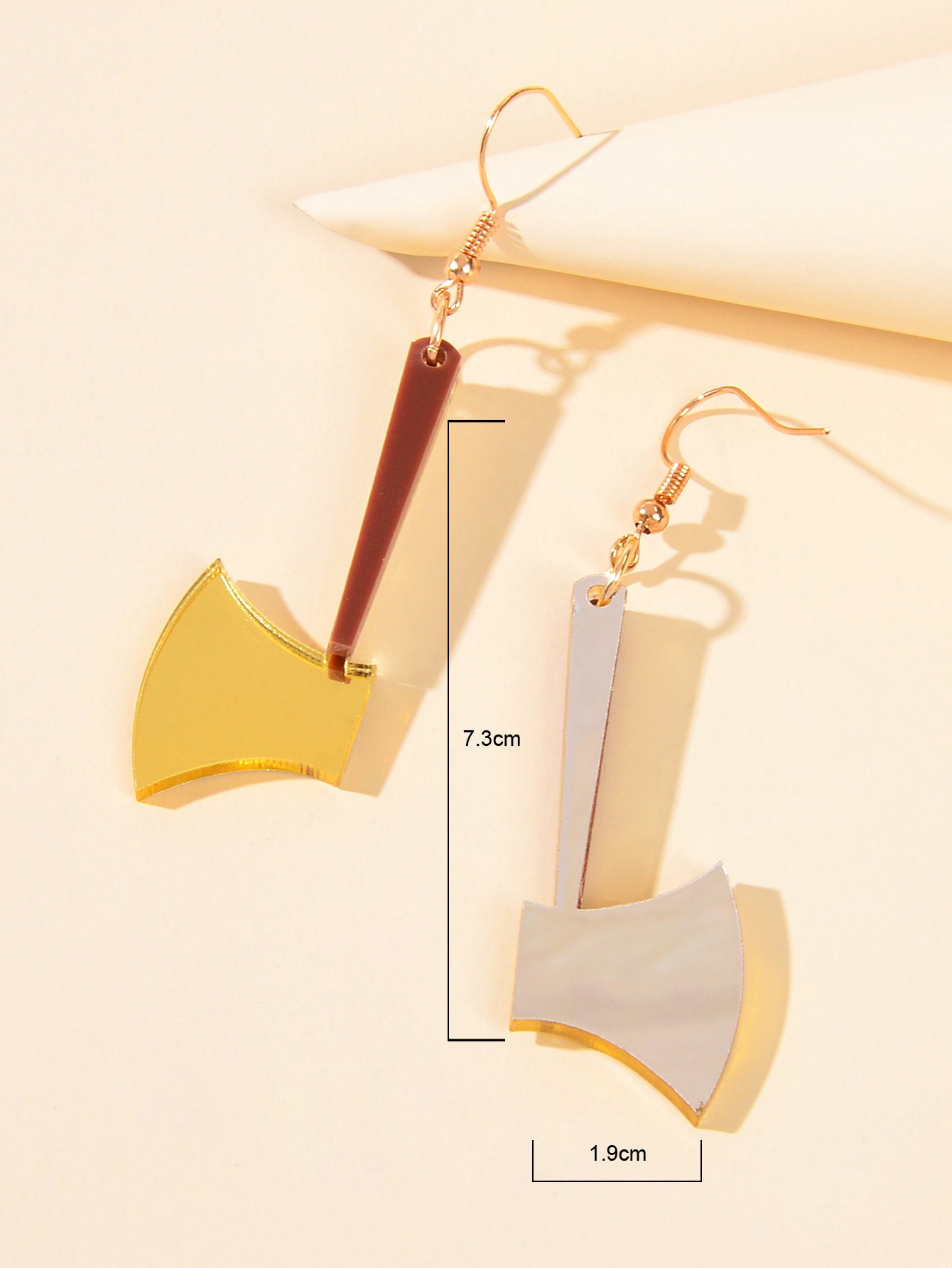 Acrylic Statement Geometric Axe Design Drop Dangling Elements Female Earrings