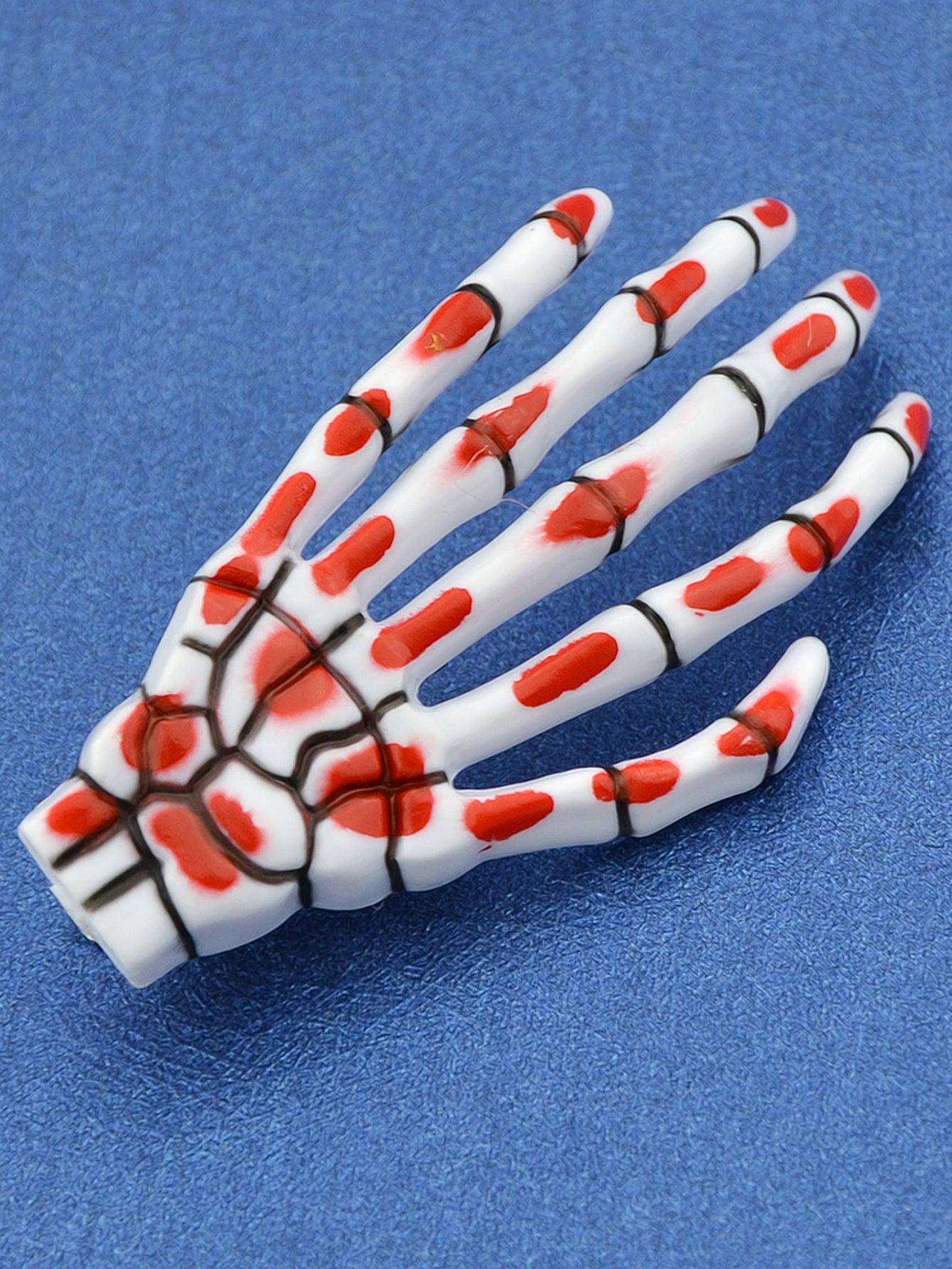 Gothic Halloween White Skeleton Hand Bone Hair Clips Hairpins Cosplay Accessory