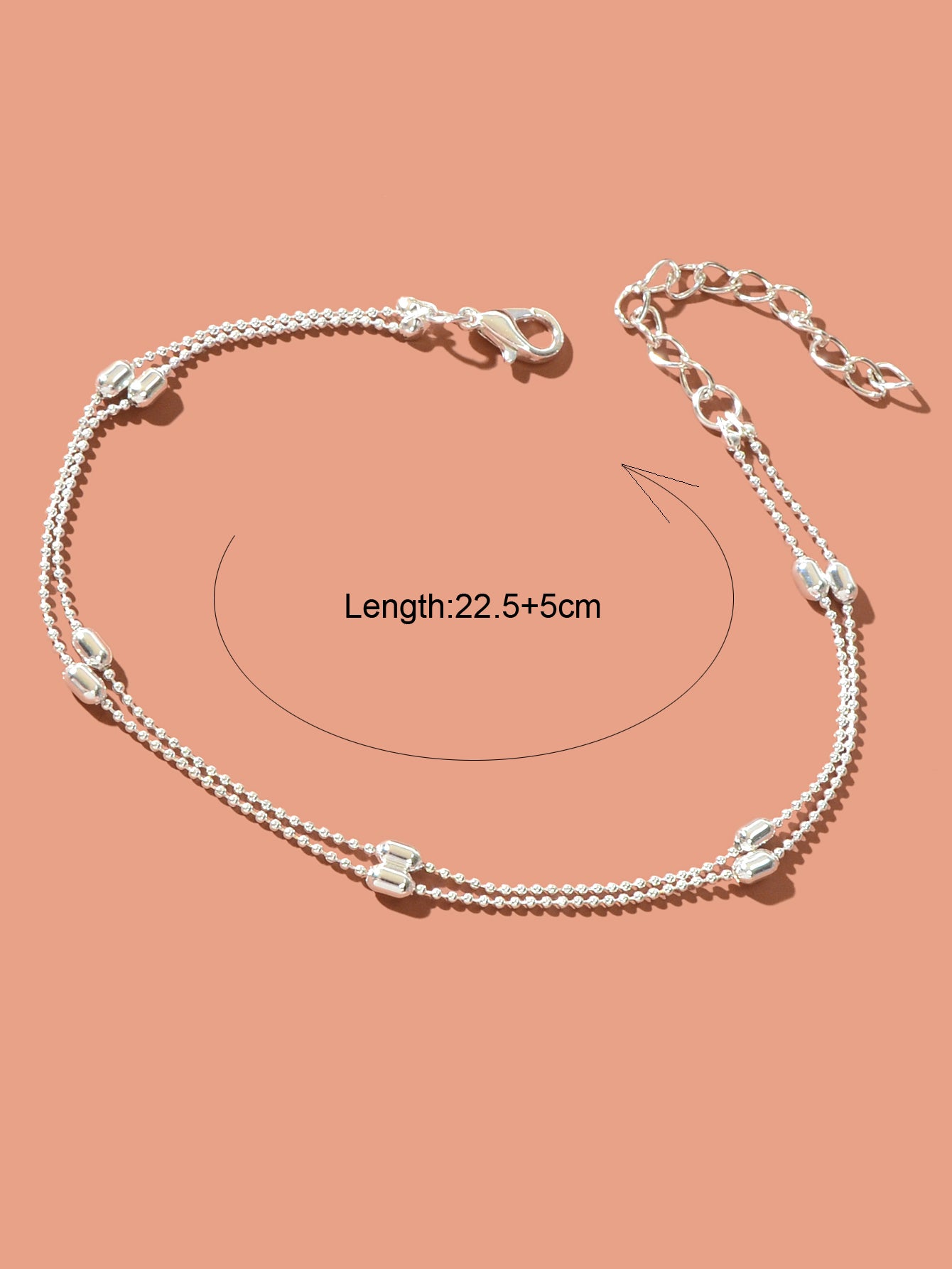 Double layer Popcorn Gold Chain Anklet Summer Beach Boho Chic Foot Chain Jewelry