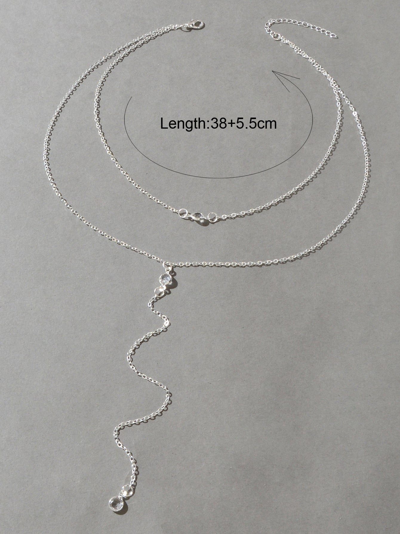 Double Layer Gold Silver Chain Y Style Long Pendant Necklace Trendy Accessories