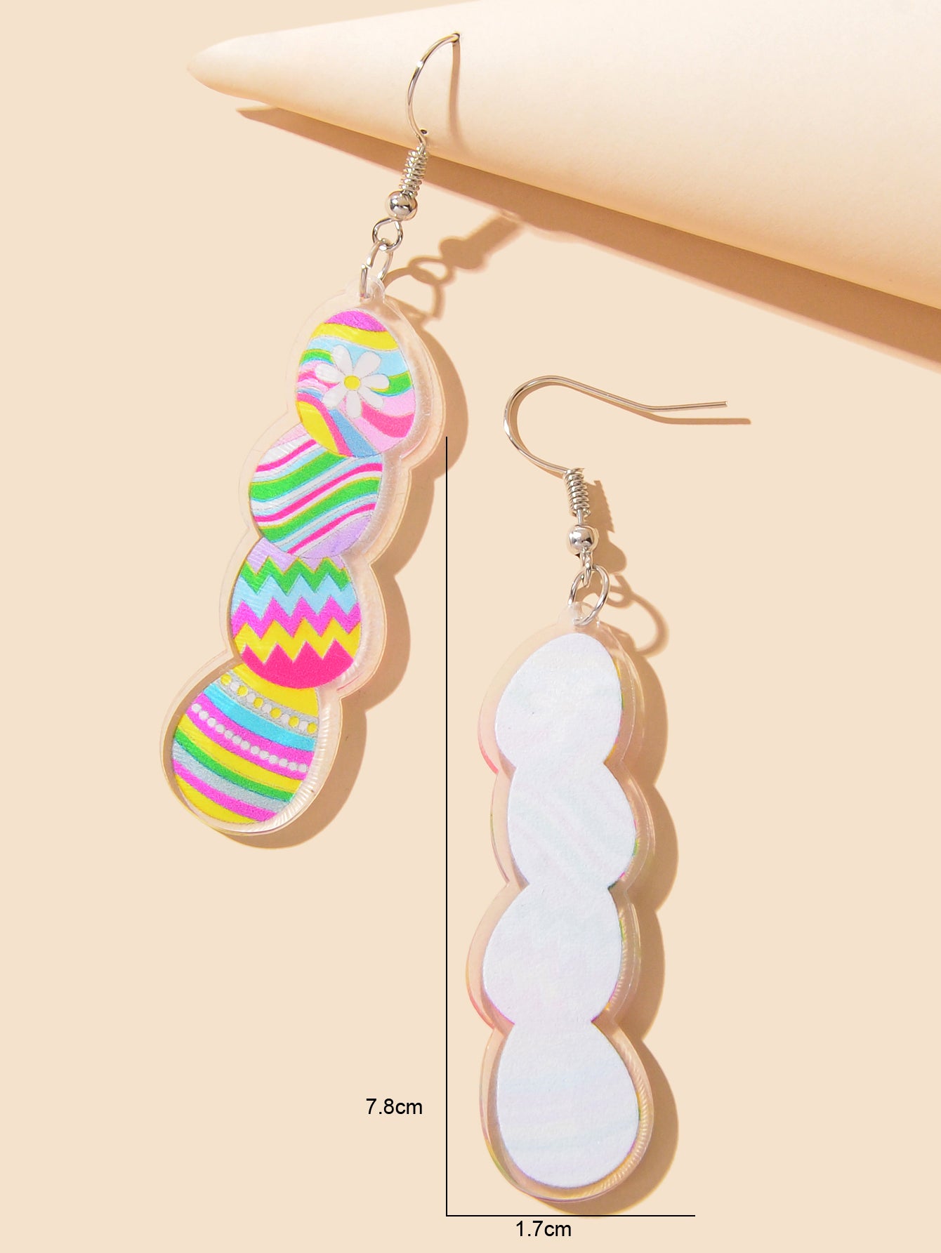 Long Colourful Easter Eggs Dangling Earrings Flower Bunny Jewellery Novelty Gift