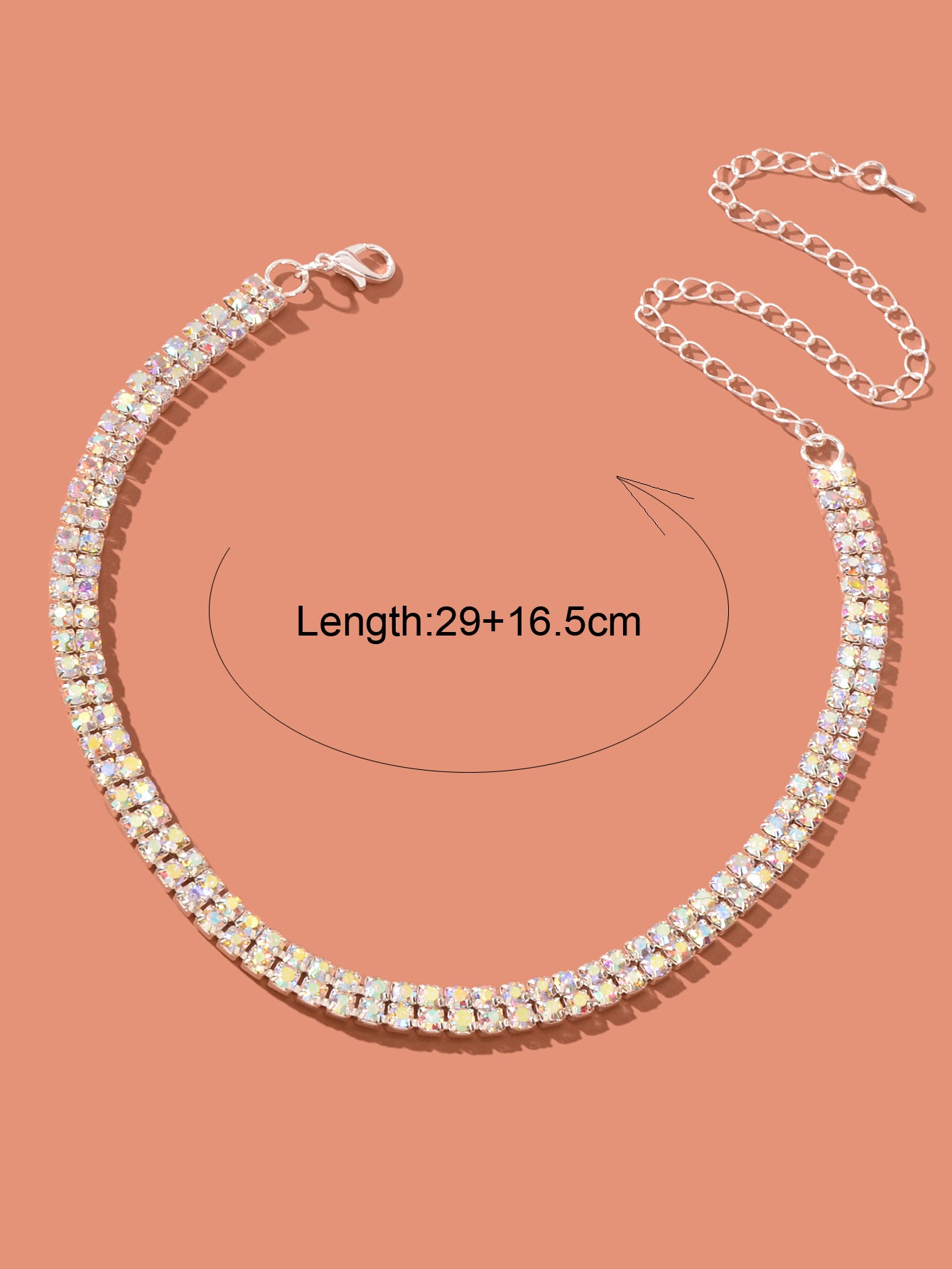 Luxury Sparkling Zircon Short Choker Collar Necklace Wedding Engagement Jewelry