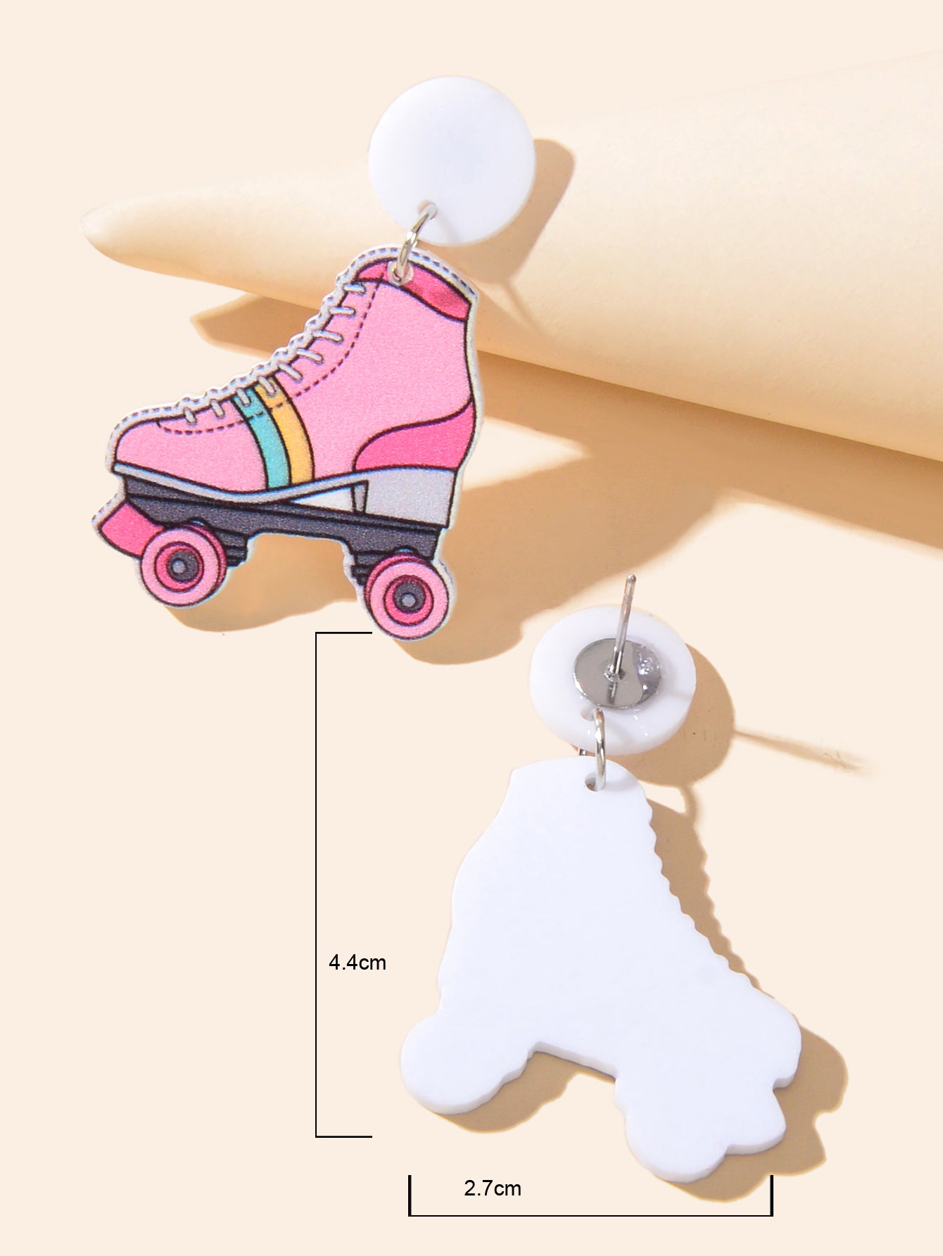 Colourful Ice Skates Pendant Earrings Fun Unique Accessories Skating Enthusiasts