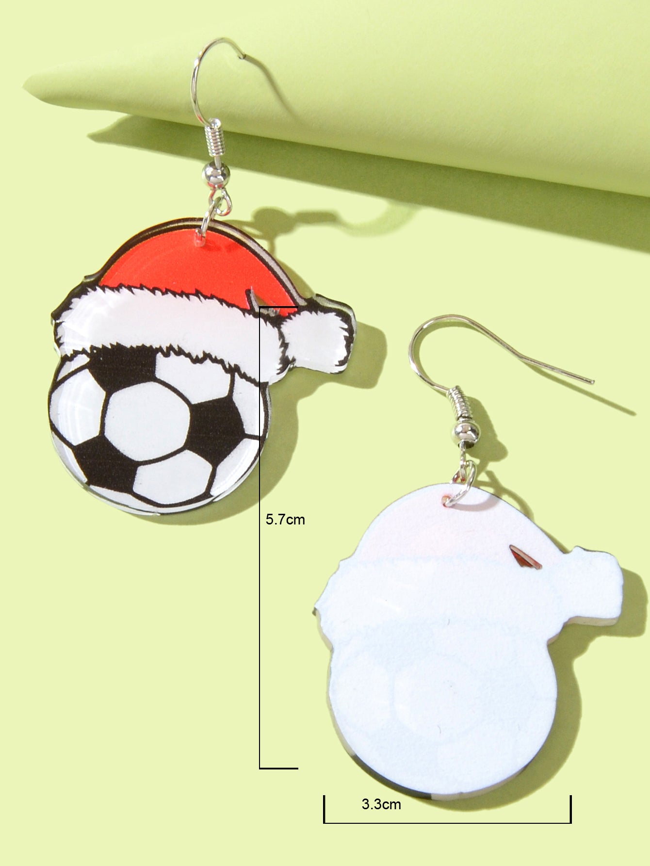 Christmas Hat Drop Earrings Soccer Ball Football Gift New Dangle Charm Jewellery