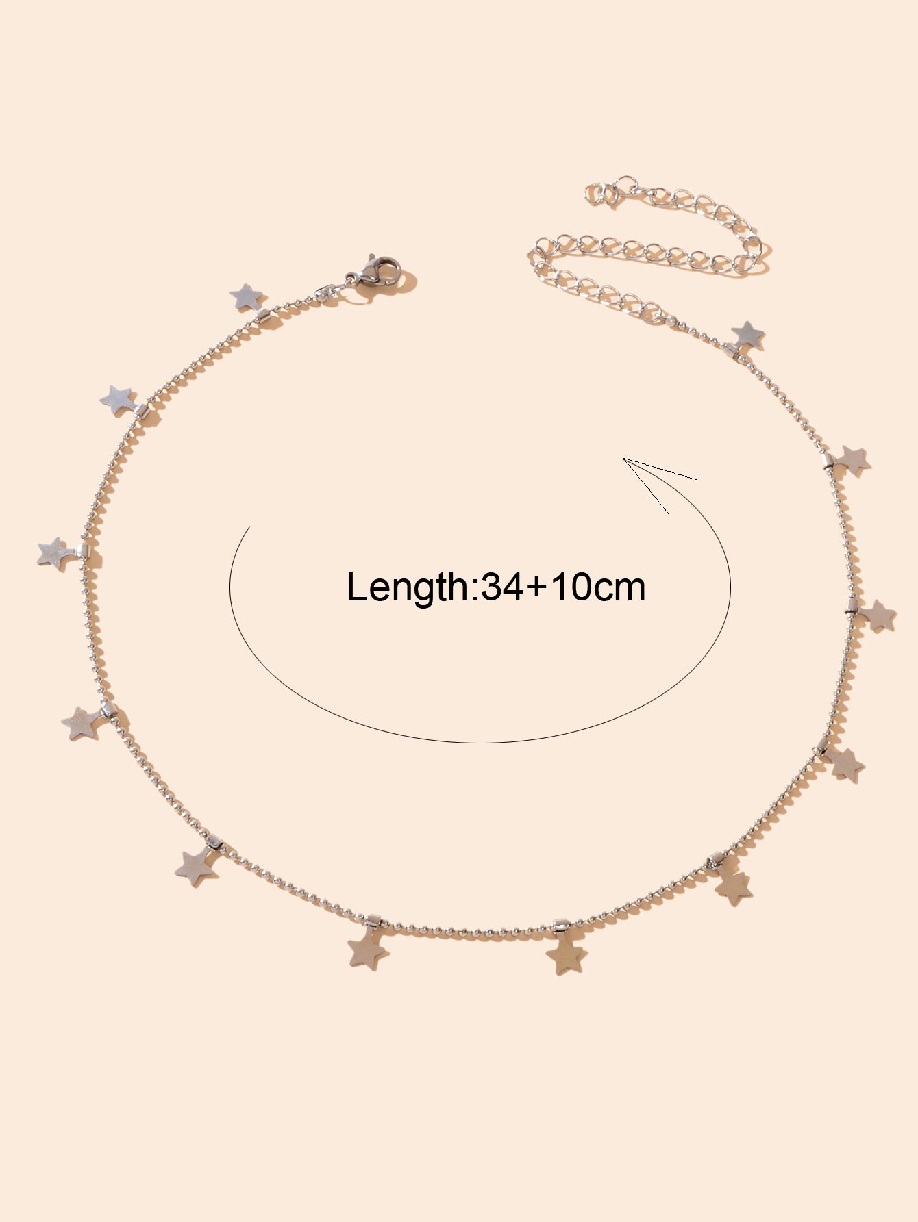 Minimalist Accessories Popcorn Chain Star Pendant Clavicle Collar Women Necklace