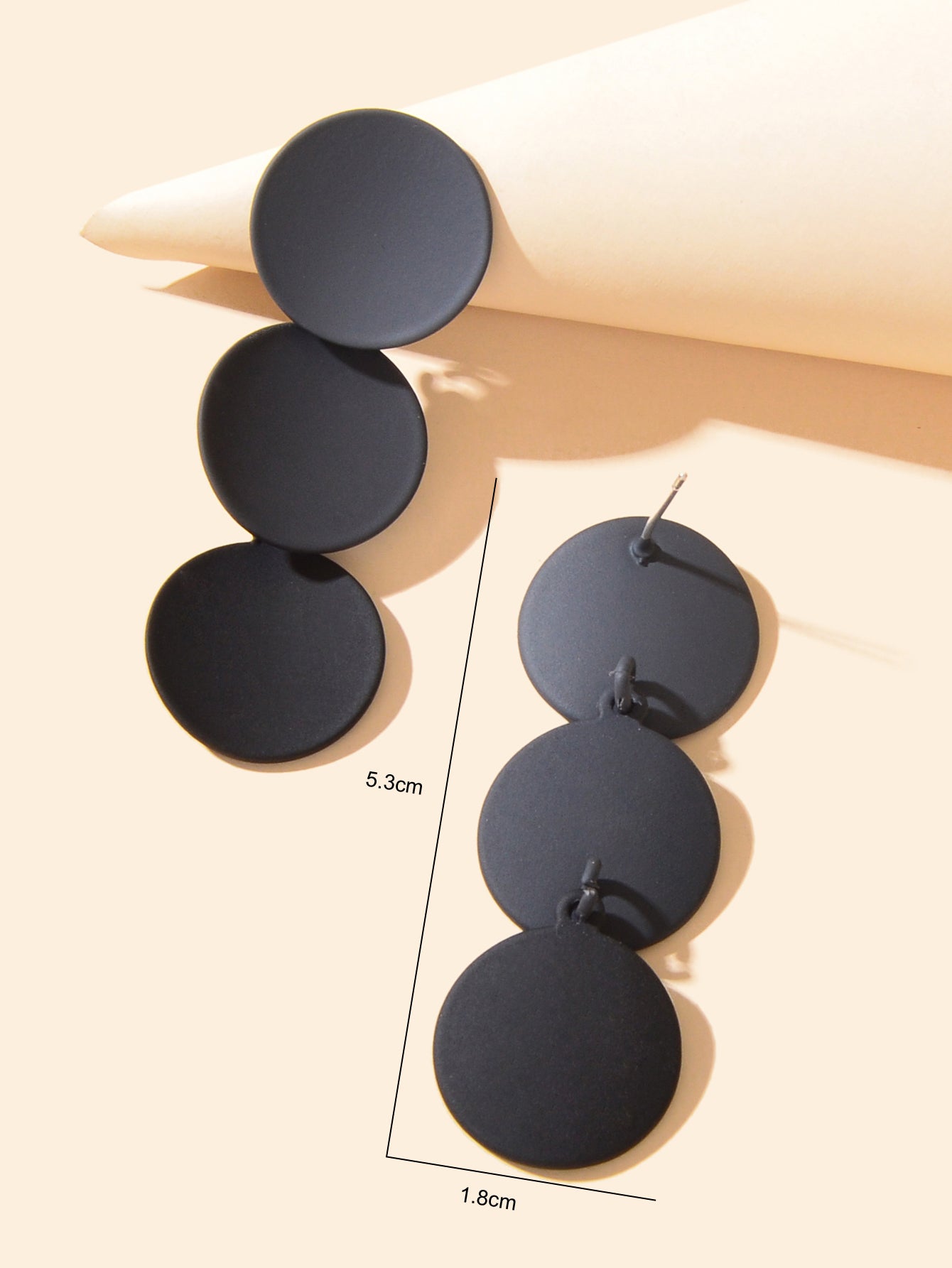 Gradient Purple Round Dangle Geometric Pierced Earrings Costume Party Jewellery