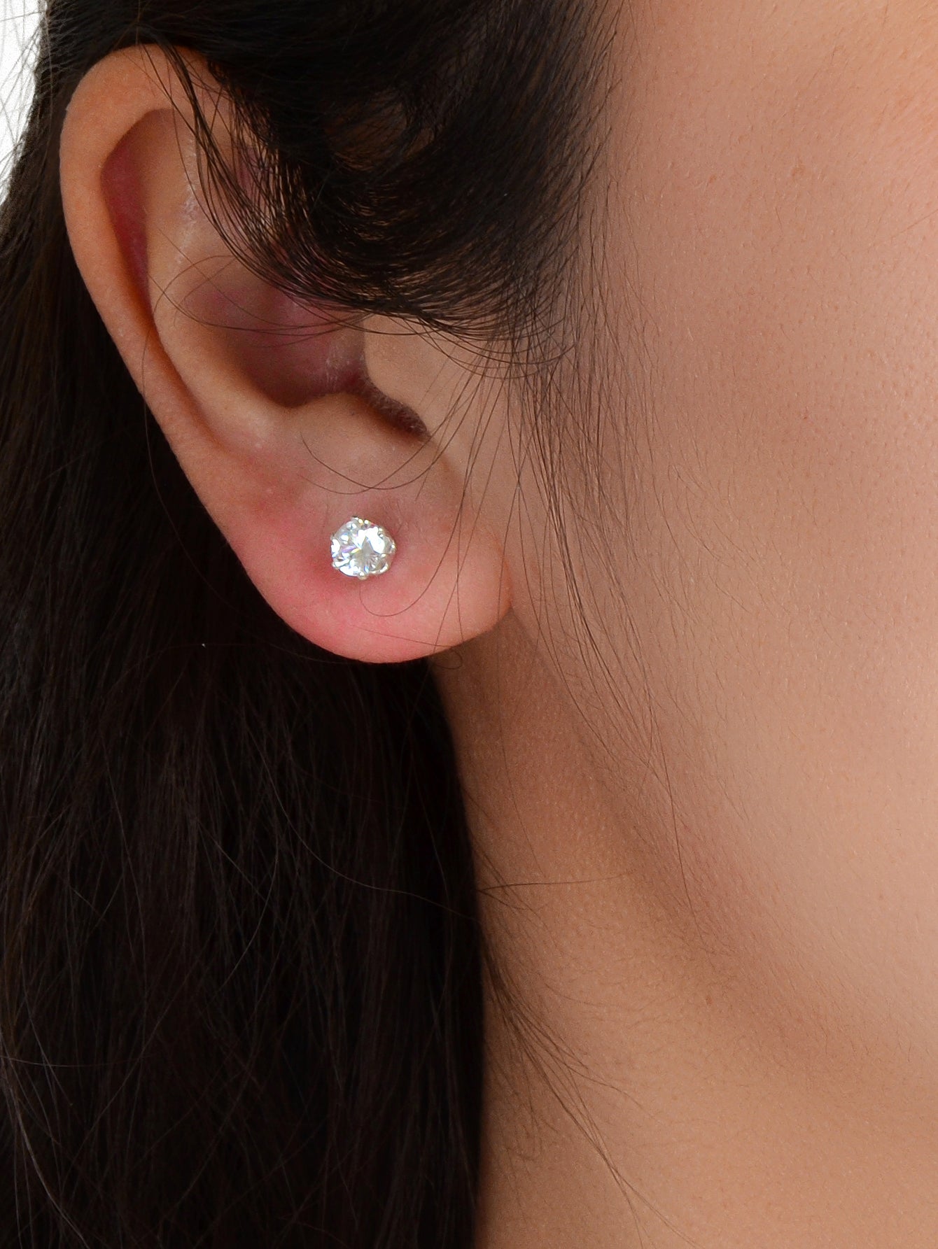 2 pairs Anniversary Wedding Jewellery Red White Cubic Zirconia Stud Earrings Set