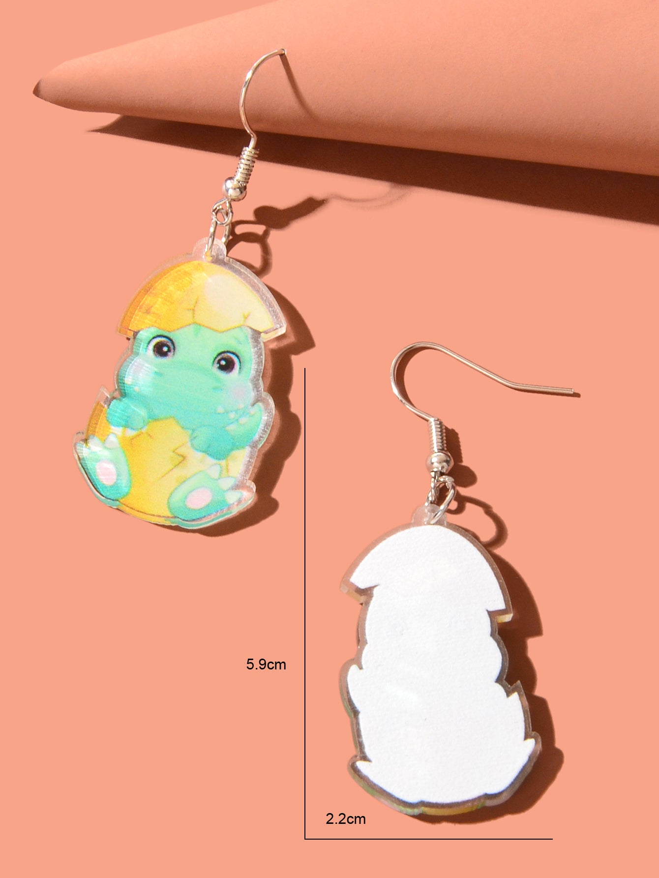 Lovely Colourful Baby Dinosaur Earrings Easter Egg Holiday Gift Party Jewellery