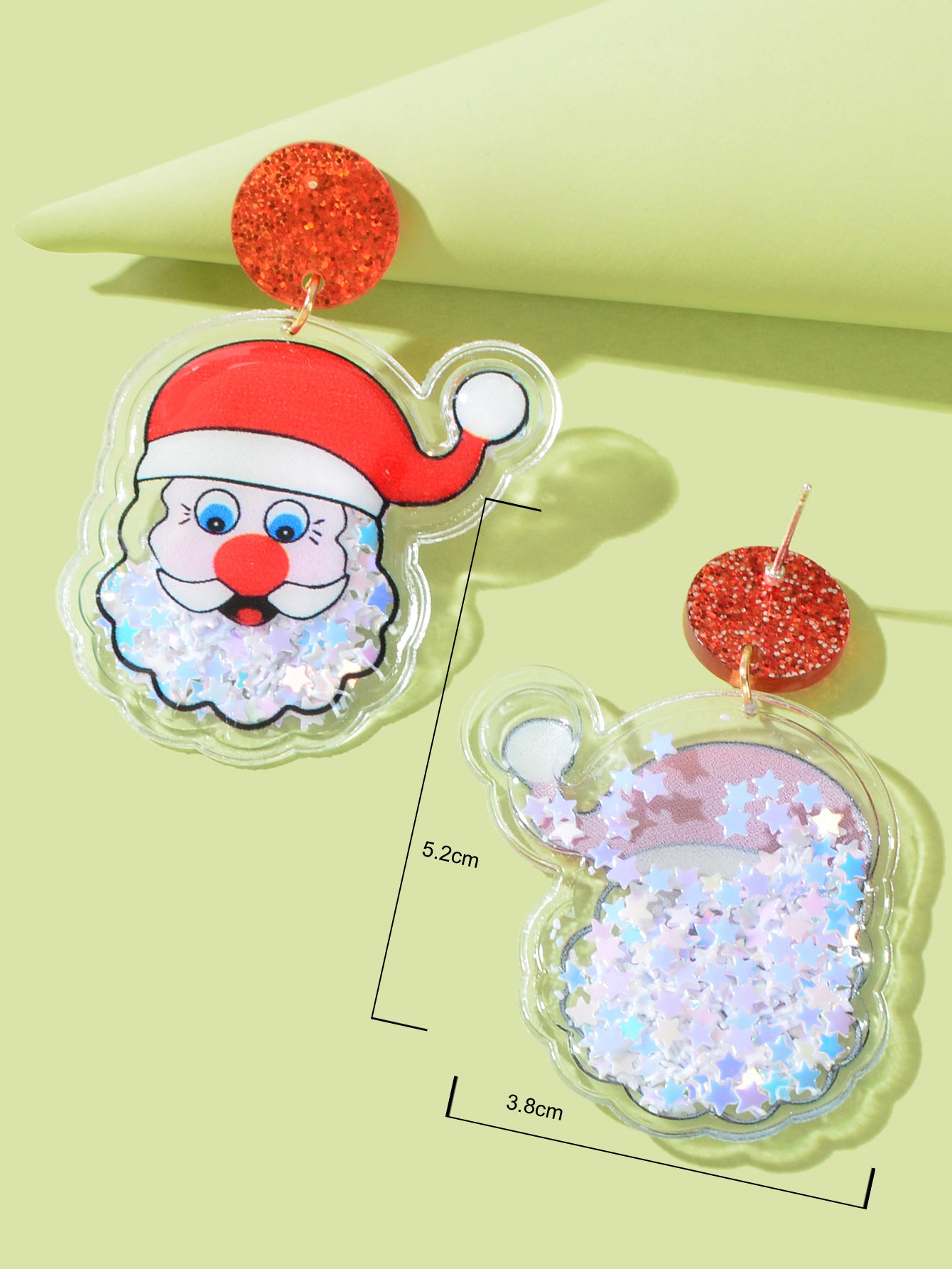 Christmas Santa Claus Earrings Drop Dangle Stud Party Jewellery Traditional Gift