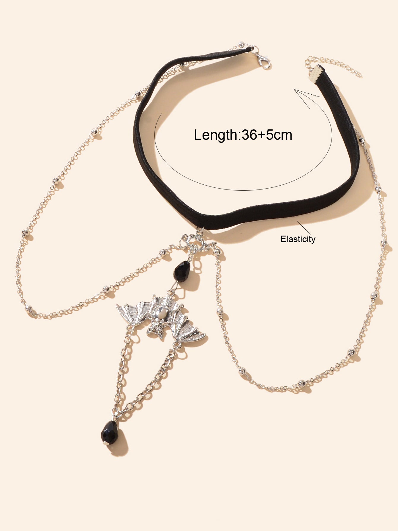 Silver Tassel Thigh Chains Leg Chain Bat Charm Body Chain Layered Body Jewellery