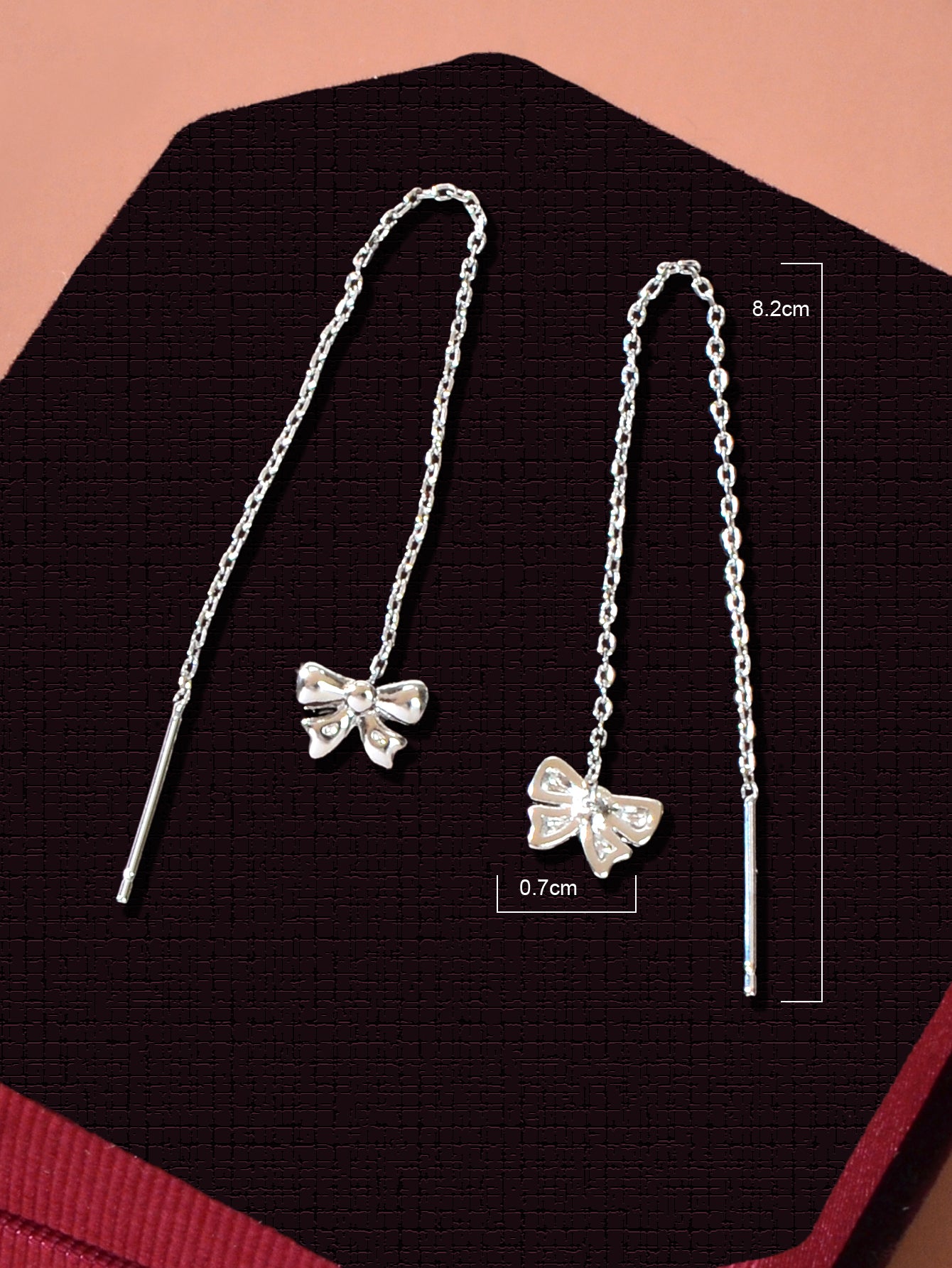 Individual Silver Butterfly Long Chain Ear Line Tassel Threader Pendant Earrings