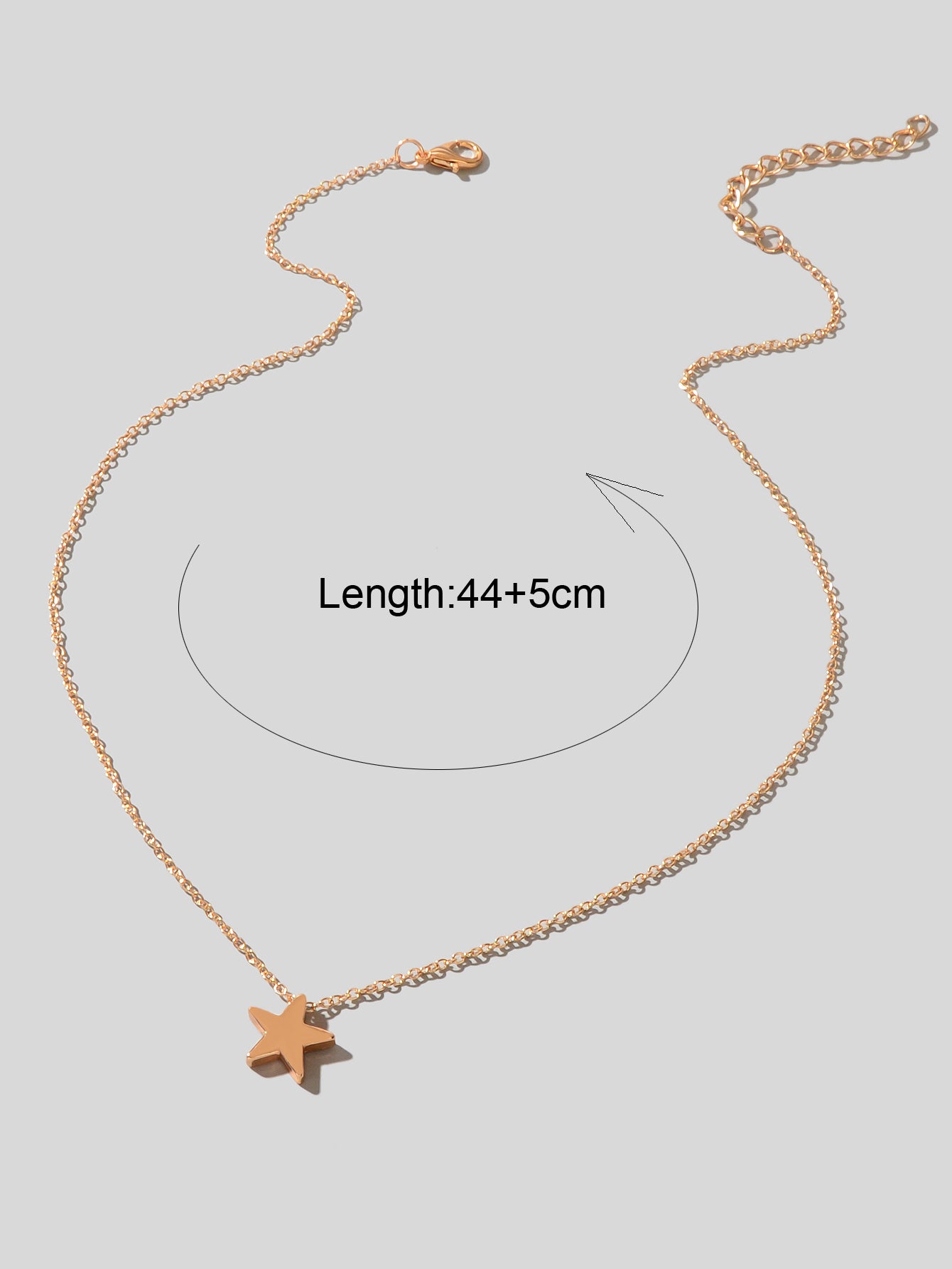 Minimalist Style Silver Chain Star Pendant Necklace Wholesale Price Accessories