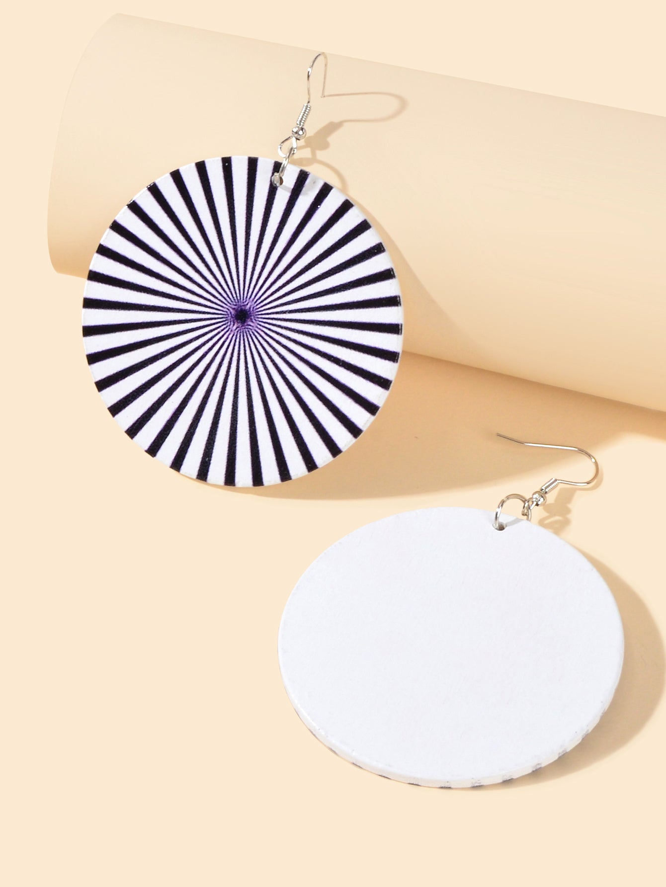 Ladies Jewellery Boho Chic Geometric Wood Round Holiday Dangle Big Earrings Gift