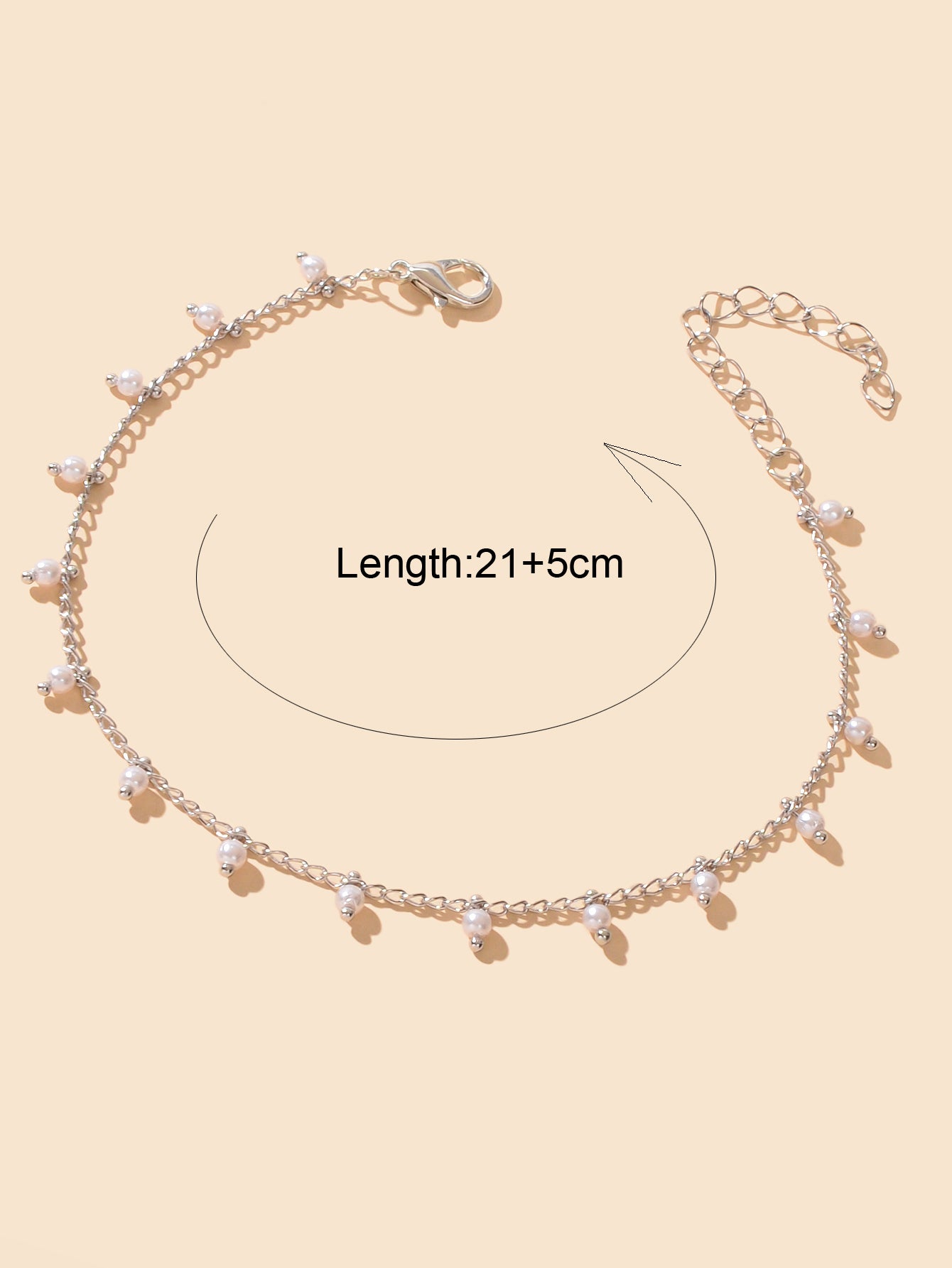 Bohemian Pearl Link Chain Dangling Pendant Anklet Beach Foot Jewellery Bracelet