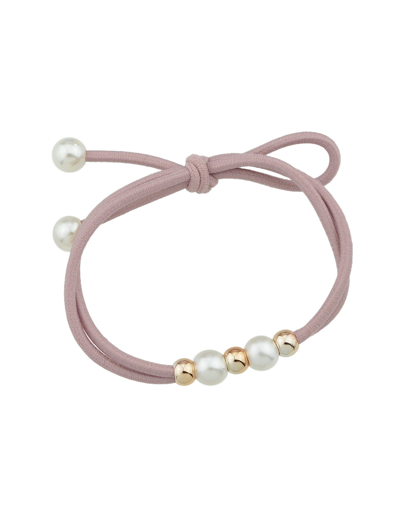 Pearl Metal Beads Elastic Bowknot Hair Ties Ropes Women Girls Hair Accessories