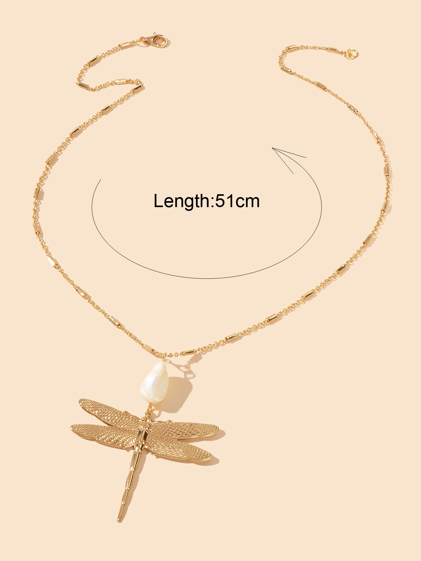Boho Chic Style Long Chain Shell Dragonfly Charm Trendy Necklace Ladies Jewelry