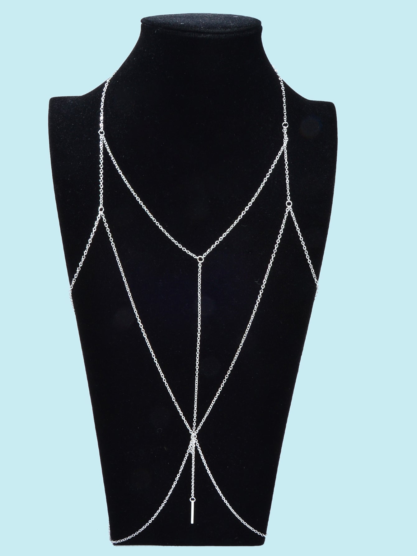 Sexy Gold Bikini Beach Body Chain Layered Chest Harness Belly Waist Jewellery