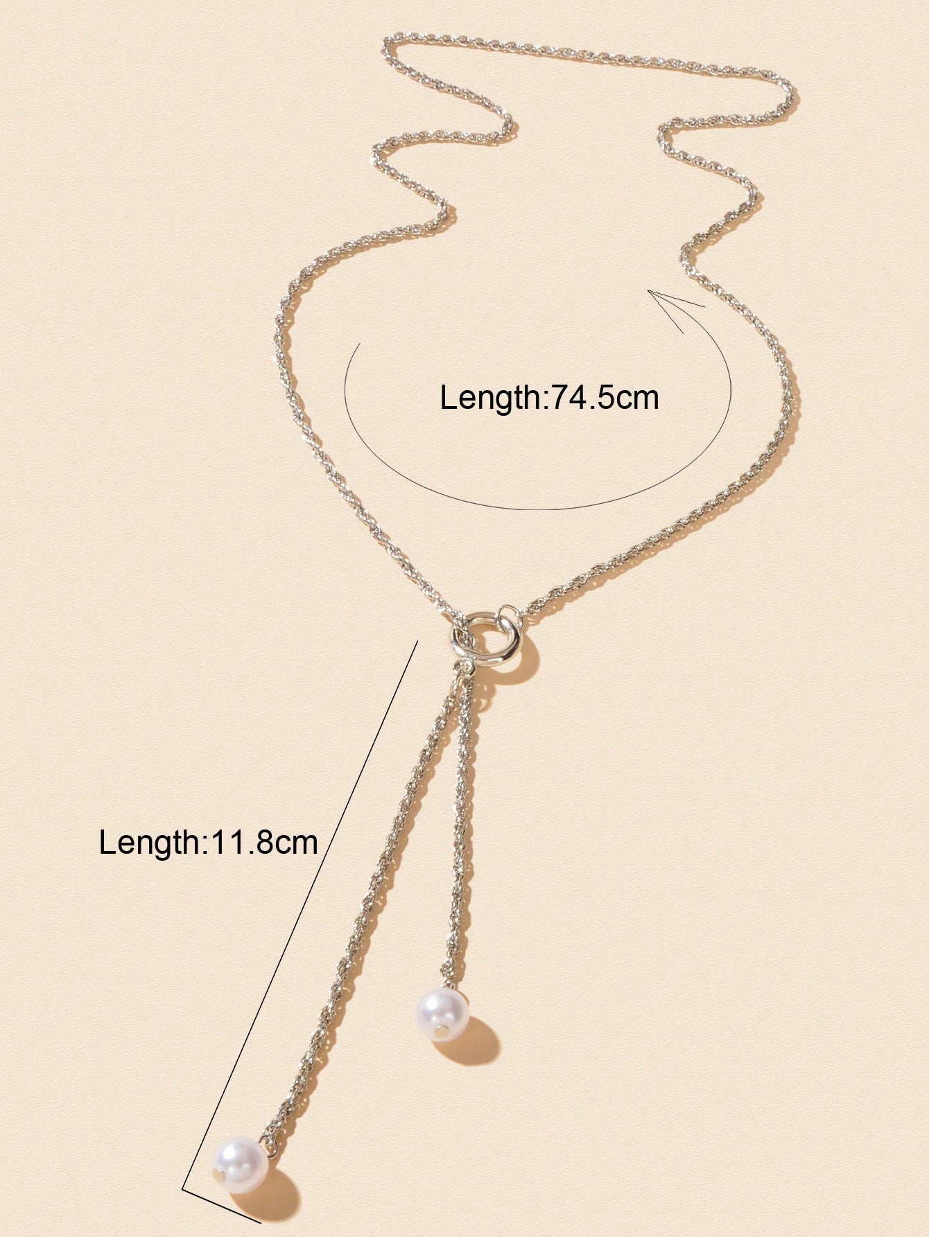 Pearl Pendant Lariat Long Necklace Elegant Versatile Jewelry