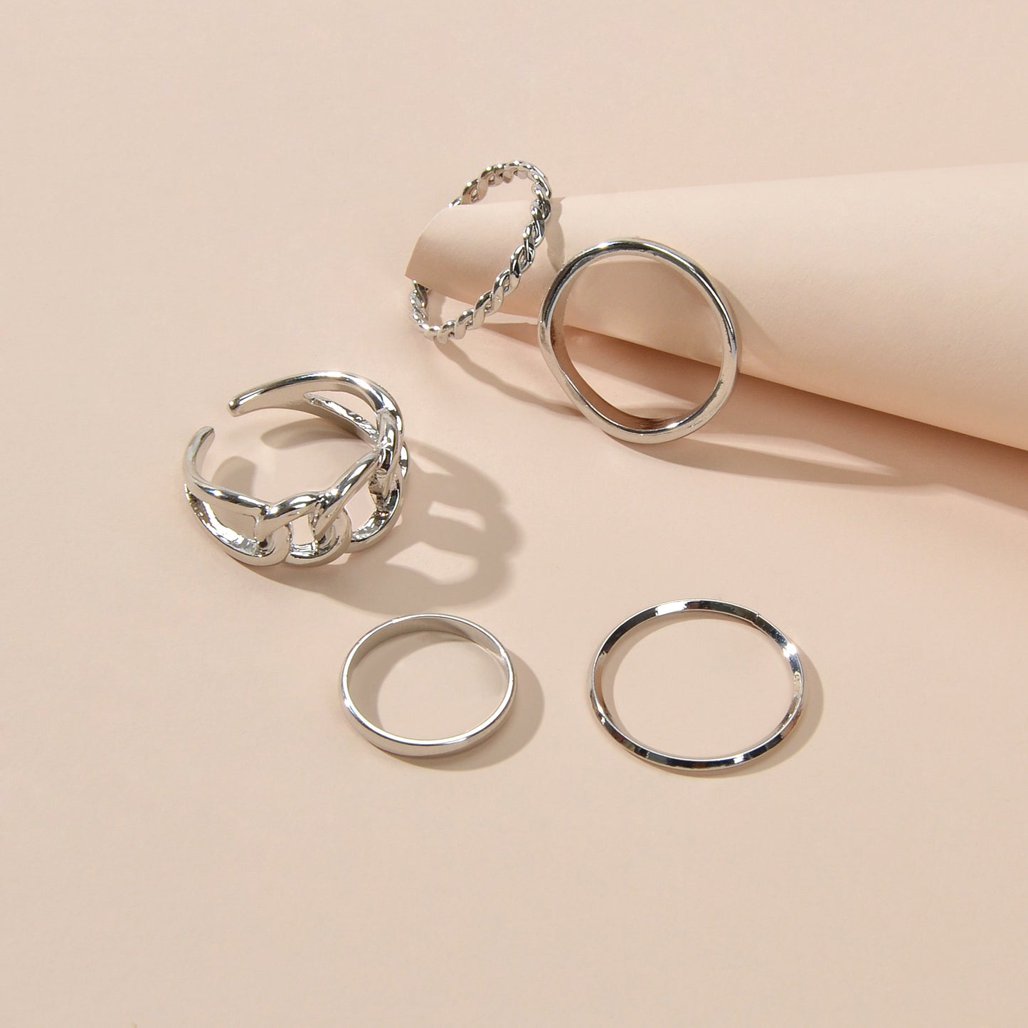 Multiple 5 pcs Minimalist Gold Silver Punk Stackable Midi Knuckle Rings set Gift