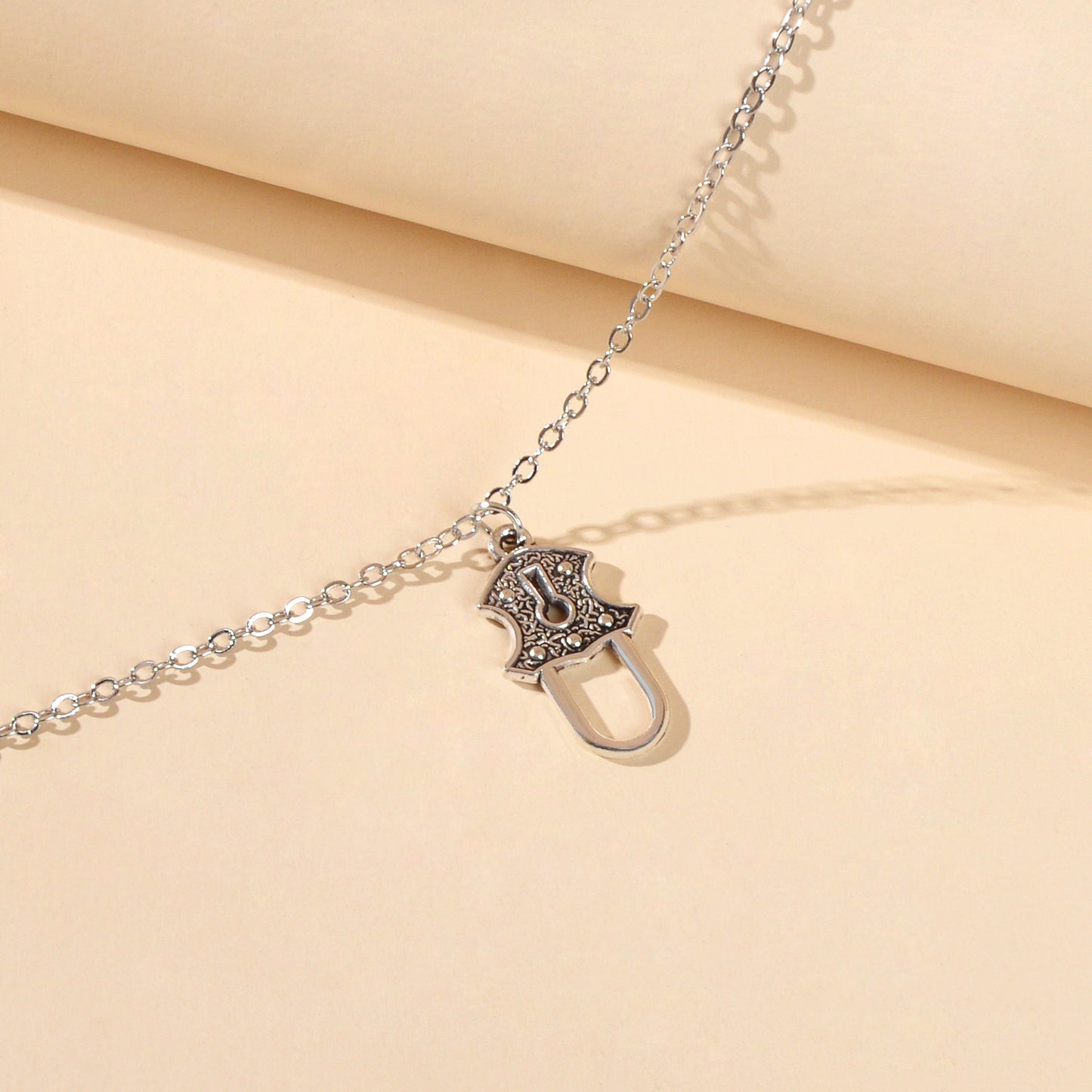 Gold Silver Chain Geometric Lock Charm Bracelet Women Unique Designer Jewellery