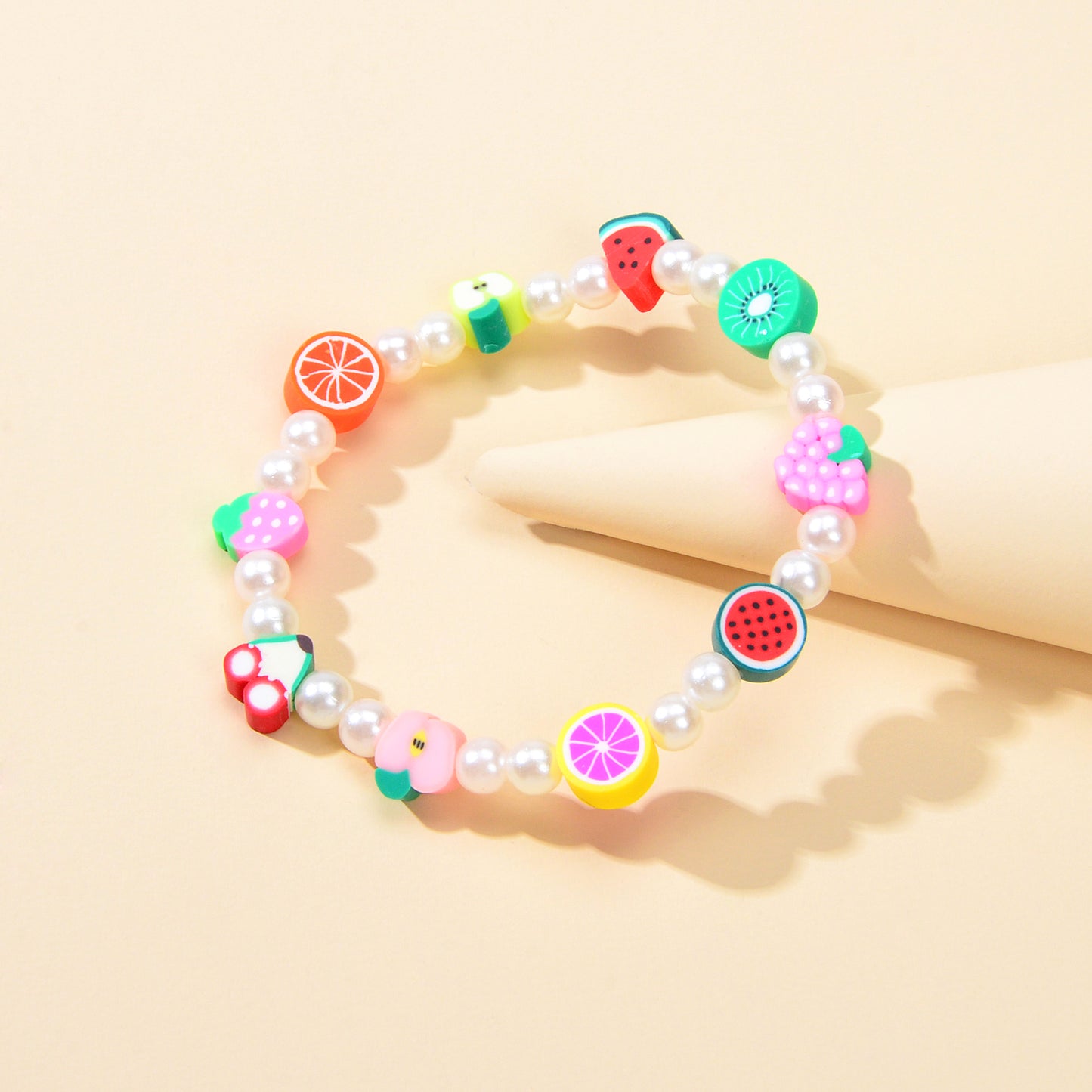 Lovely Colorful Watermelon Apple Elastic Bracelet Fruit Funny Gift Jewellery